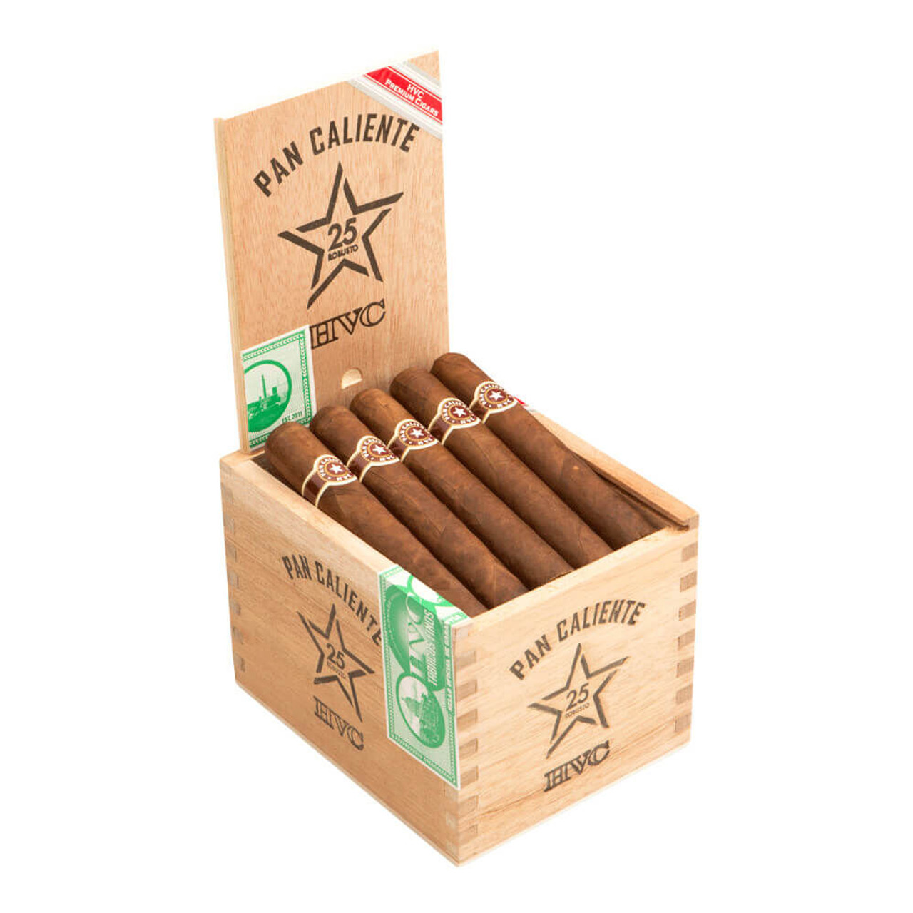 HVC Pan Caliente Robusto Cigars - 5 x 50 (Box of 25) Open