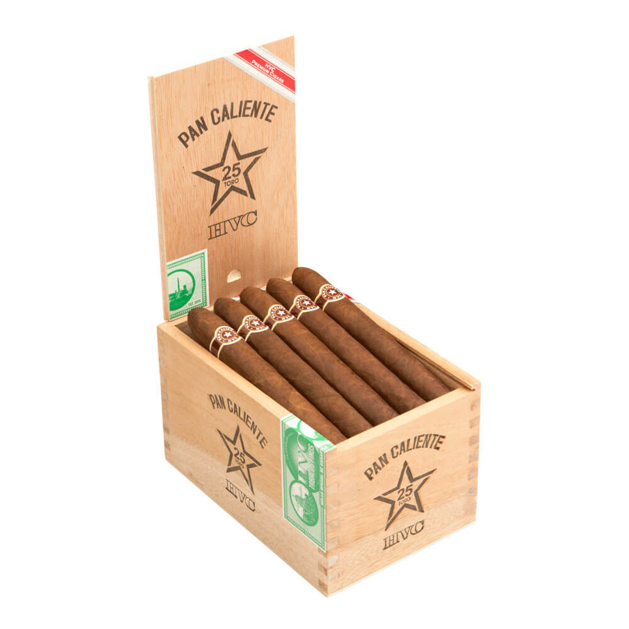 HVC Pan Caliente Toro Cigars - 6.25 x 52 (Box of 25) Open