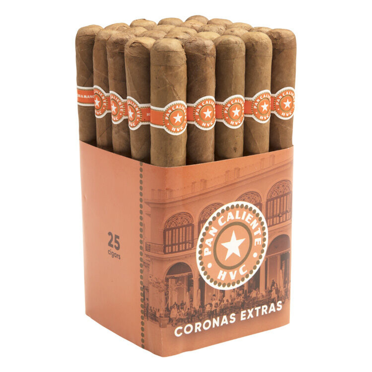 HVC Pan Caliente Corona Extra Connecticut Cigars - 6.5 x 46 (Bundle of 25) *Box