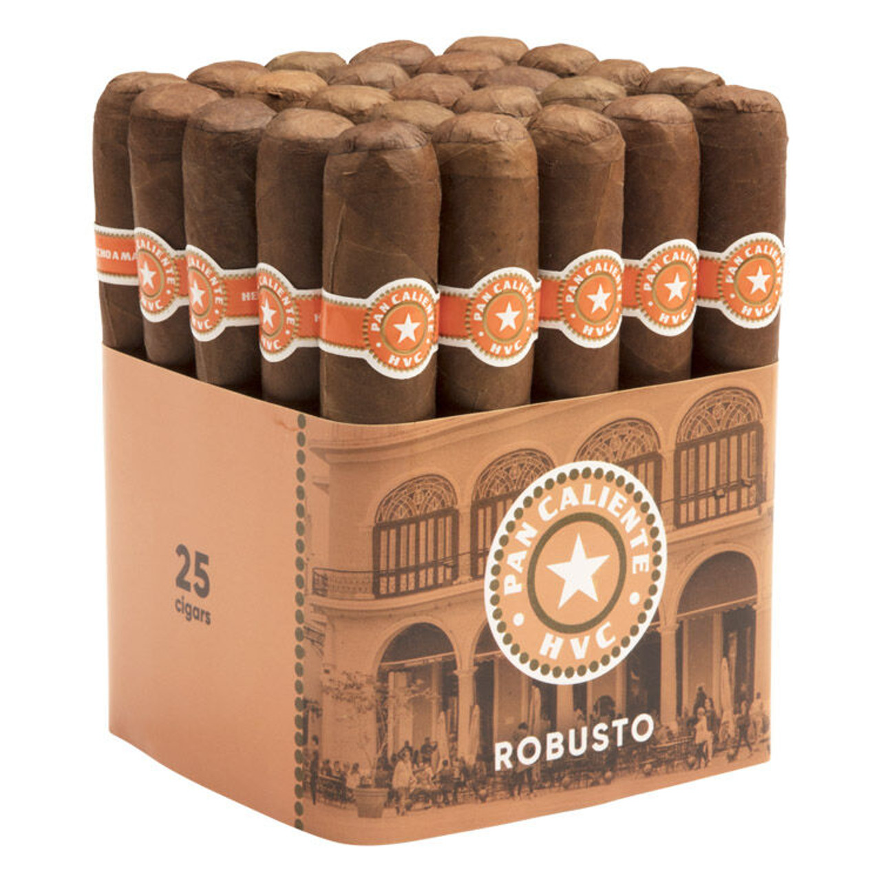 HVC Pan Caliente Habano Robusto Cigars - 5 x 50 (Bundle of 25) *Box
