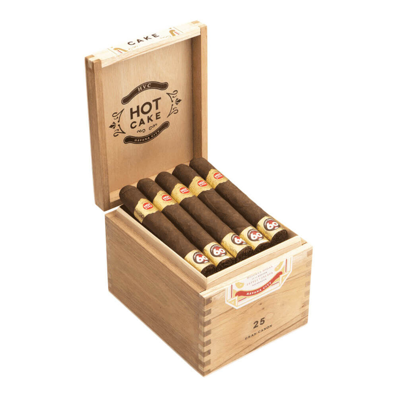 HVC Hot Cake Gran Canon Maduro Cigars - 6 x 60 (Box of 25) Open