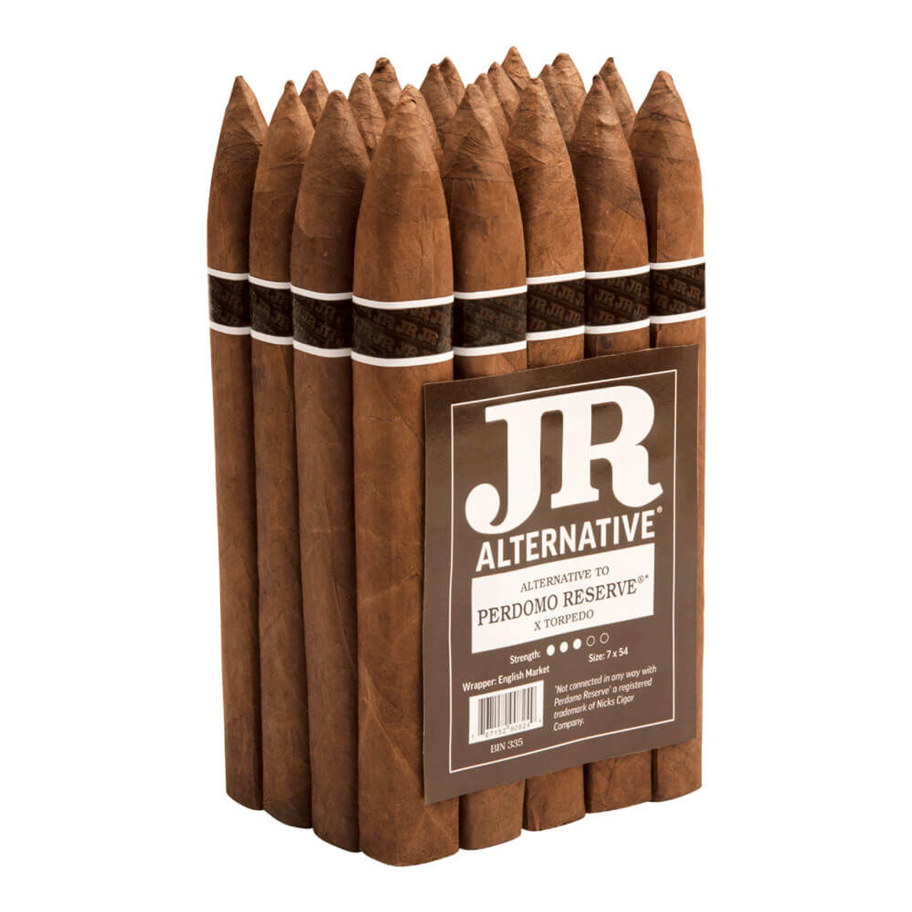 JR Nicaraguan Alternative Perdomo X Torpedo Cigars - 7 x 54 (Bundle of 20) *Box