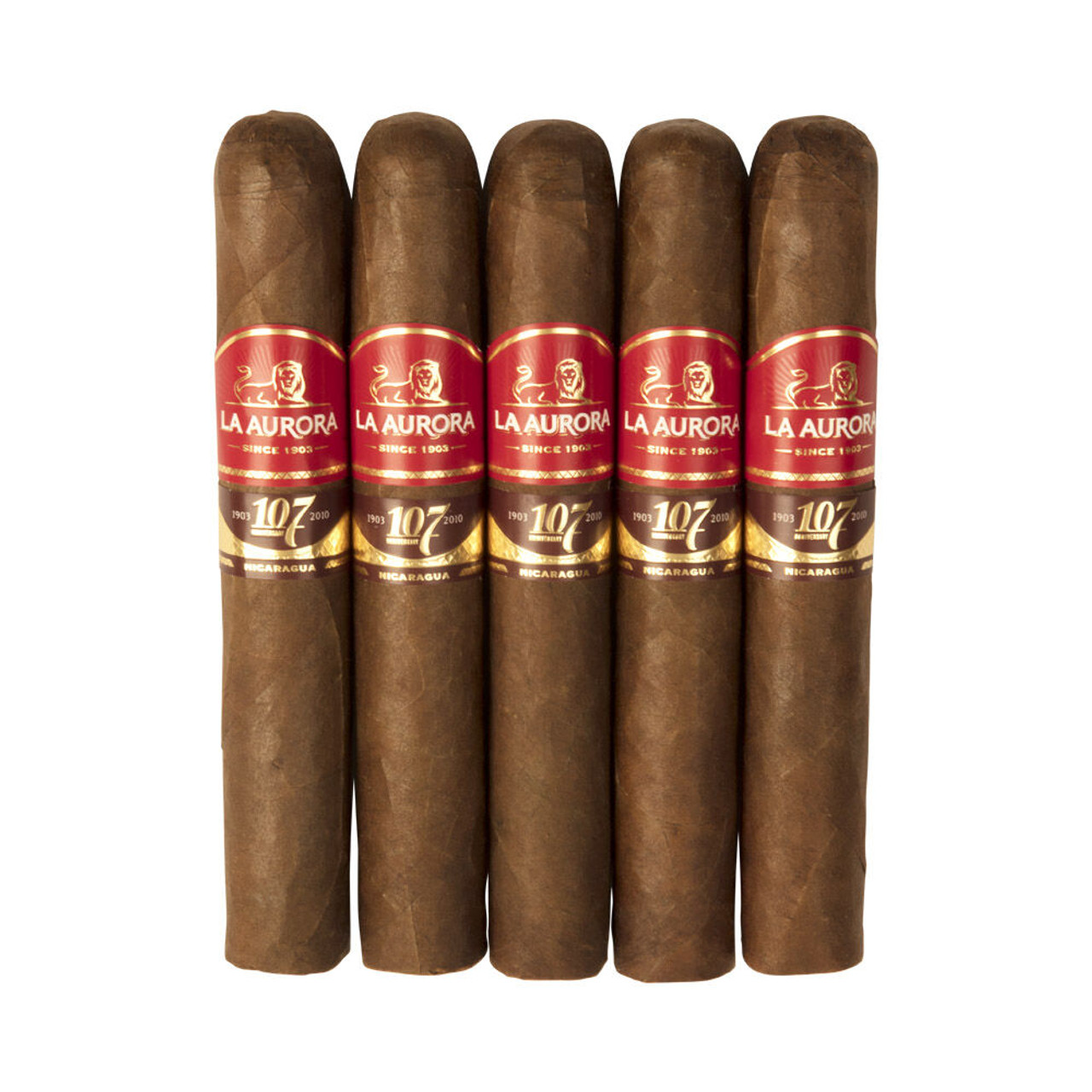 La Aurora 107 Nicaragua Toro Cigars - 5.5 x 54 (Pack of 5) *Box