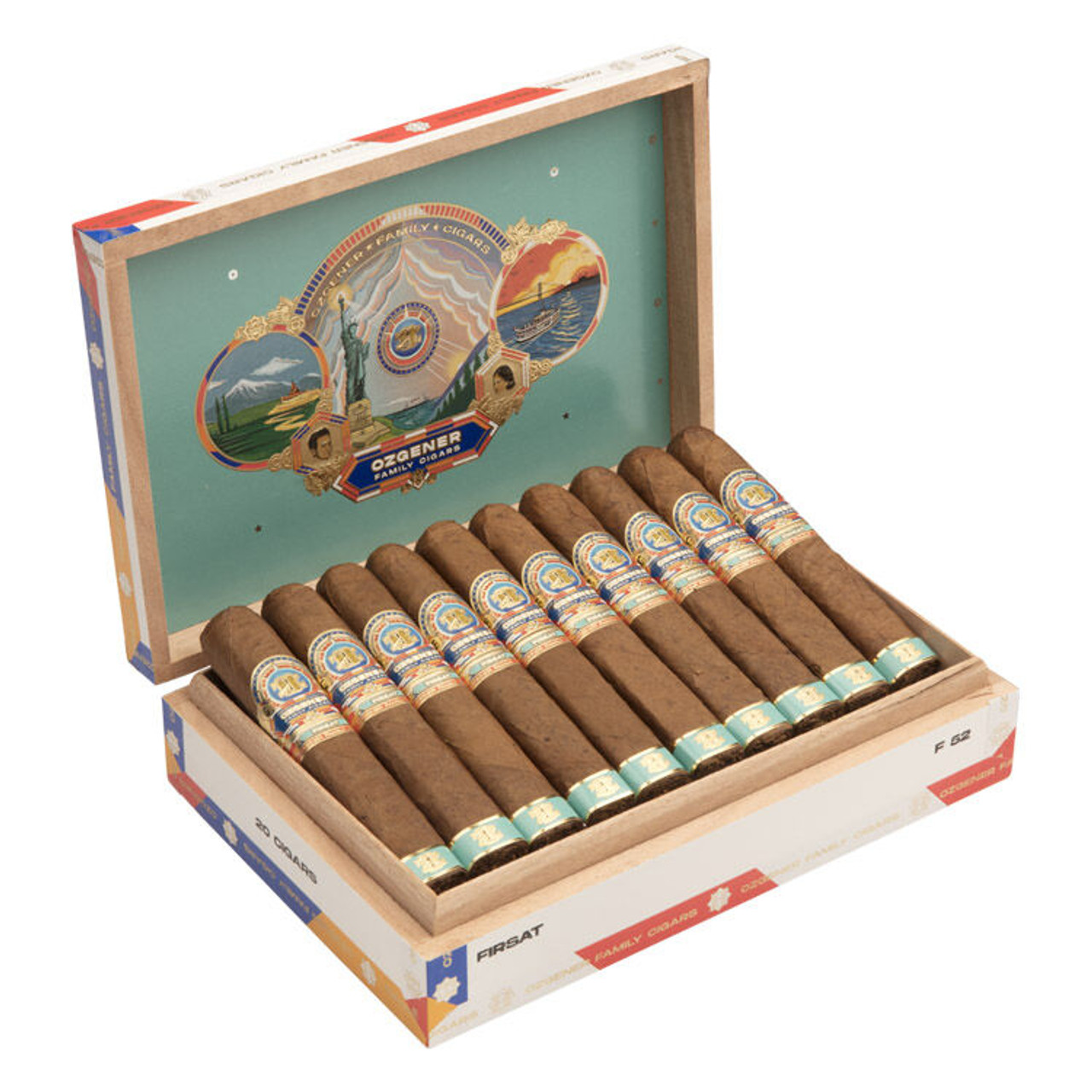 Ozgener Family Cigars Firsat F52 Cigars - 5 x 52 (Box of 20) Open