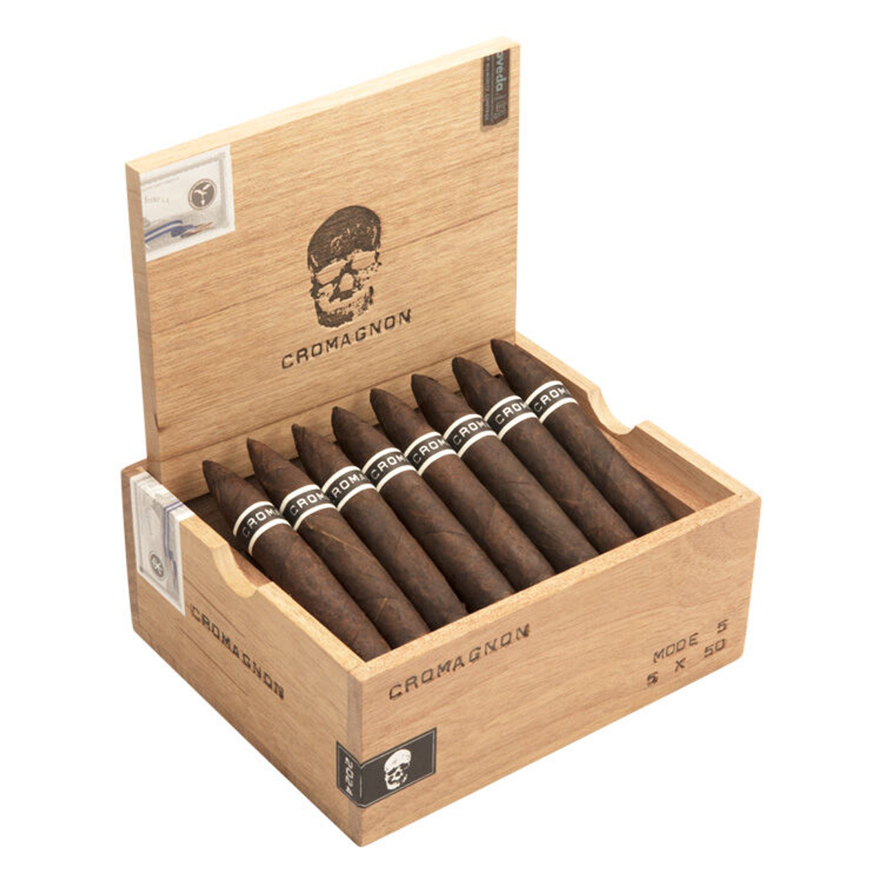 RoMa Craft CroMagnon PA Broadleaf Mode 5 Cigars - 5 x 50 (Box of 24) Open