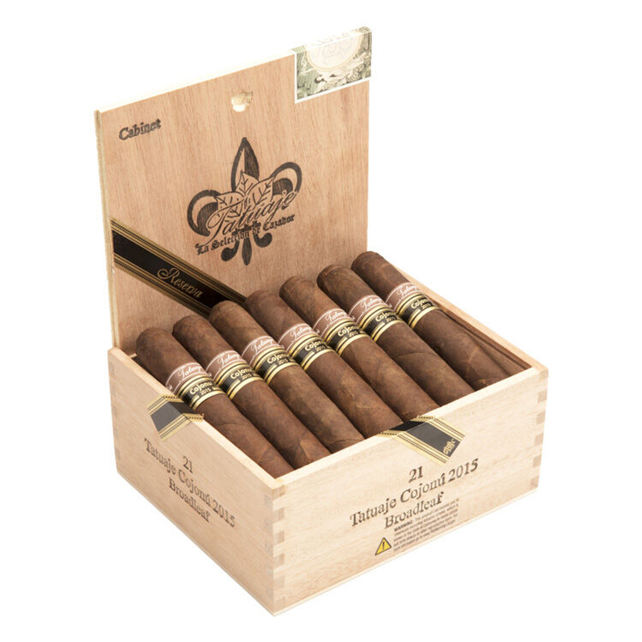 Tatuaje Broadleaf Cojonu 2015 Cigars - 5 x 55 (Box of 21) Open