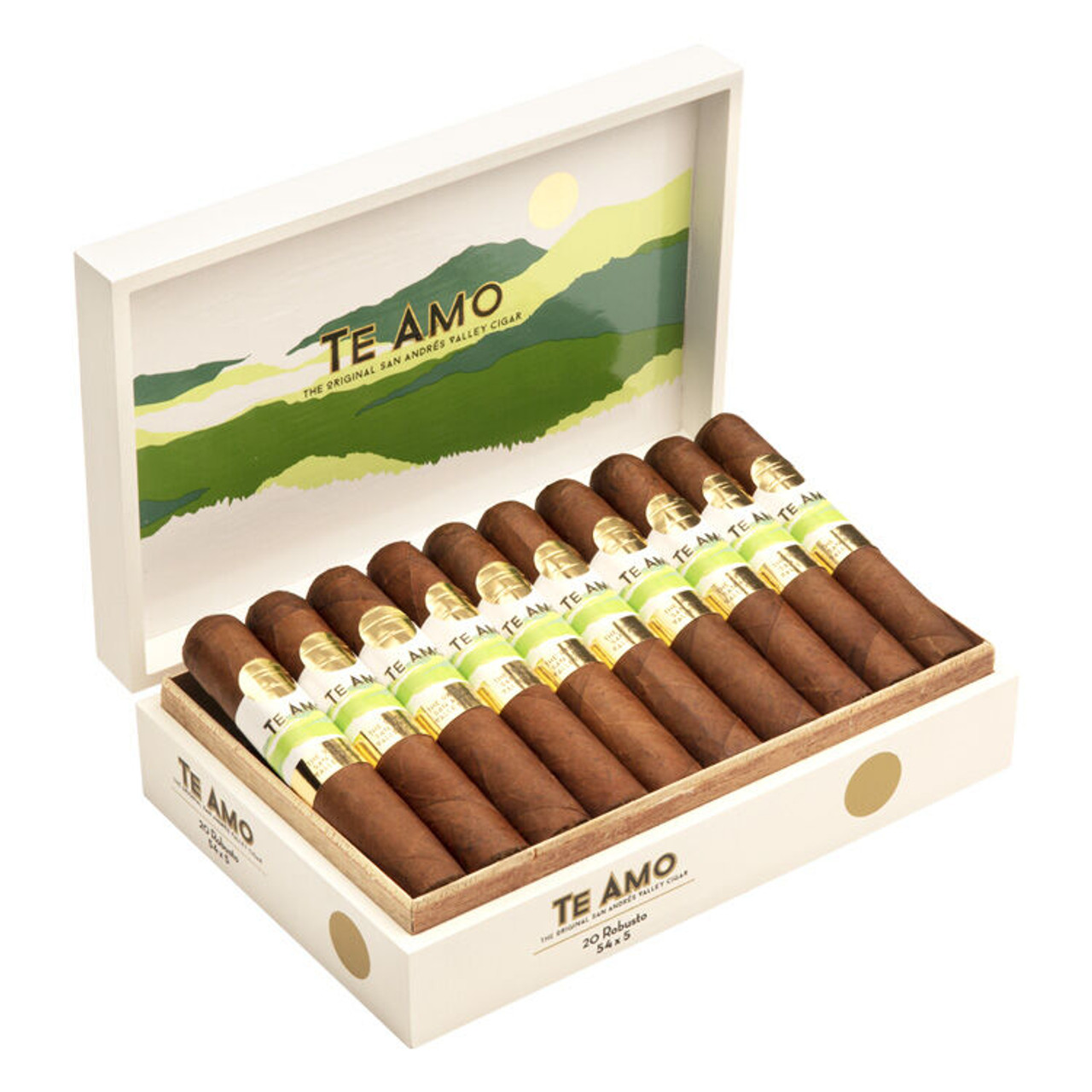 Te Amo The Original San Andres Robusto Cigars - 5 x 54 (Box of 20) Open