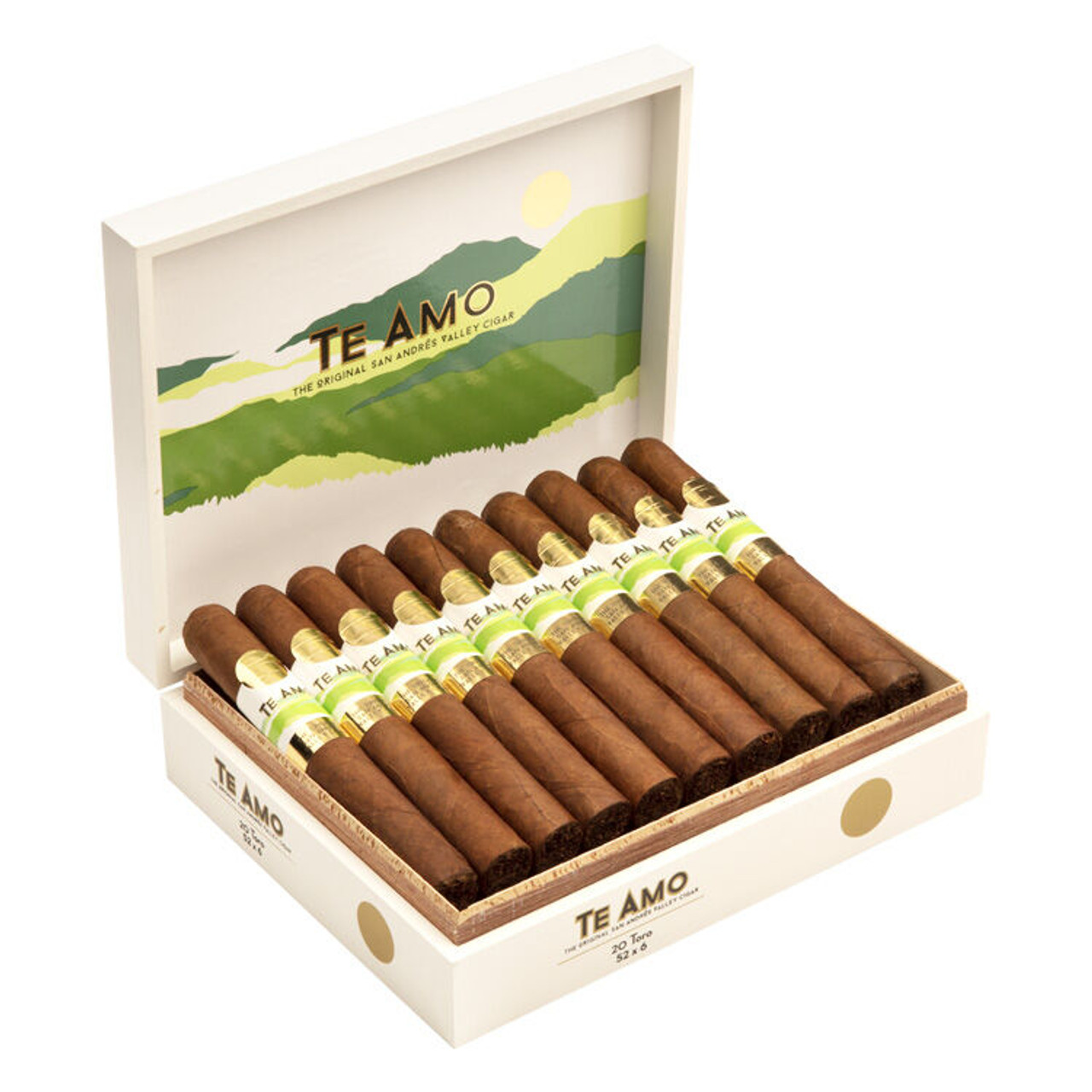 Te Amo The Original San Andres Toro Cigars - 6 x 52 (Box of 20) Open