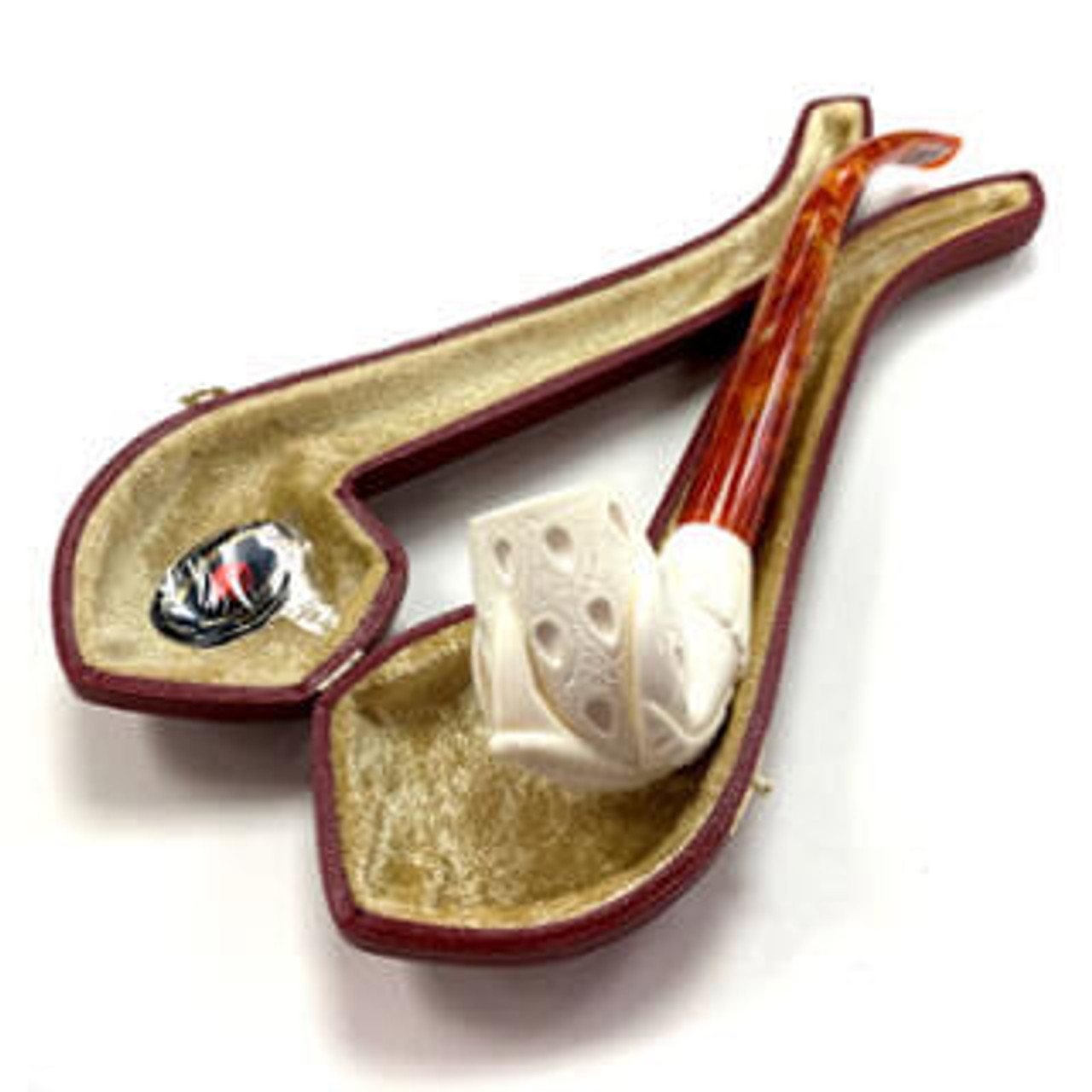 Servi Meerschaum Tobacco Smoking Pipe 200 Churchwarden Claw Lattice * Main Image