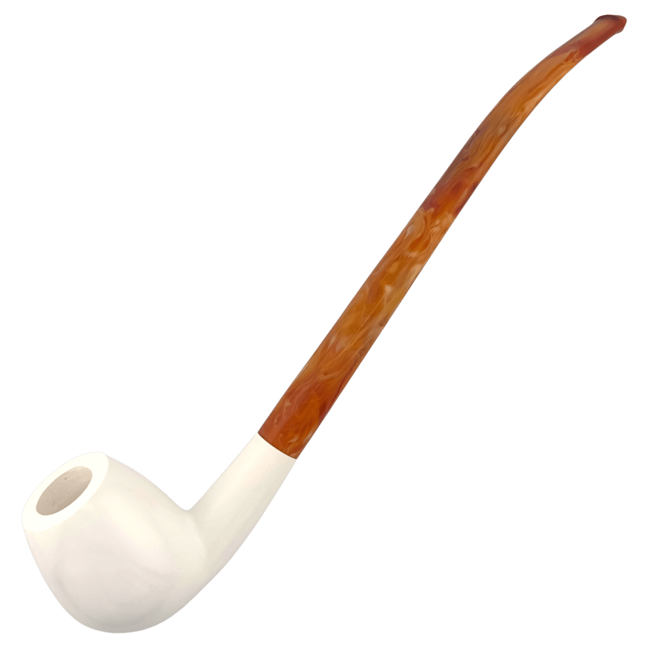 Servi Meerschaum Tobacco Smoking Pipe 500 Churchwarden Bent Smooth (with case) * Main Image