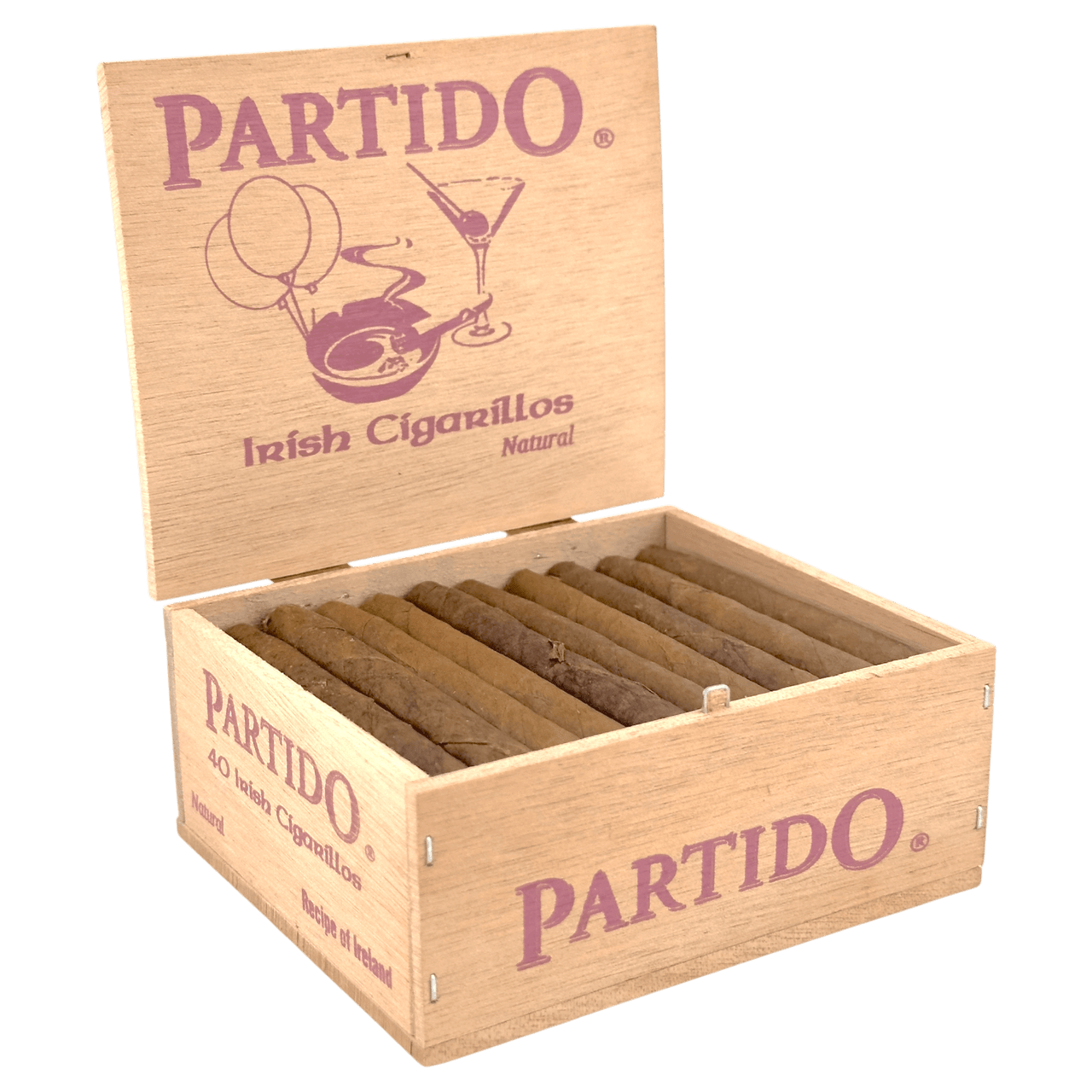 Partido Irish Cigarillos Vanilla Cigars - 3.12 x 22 (Box of 40)