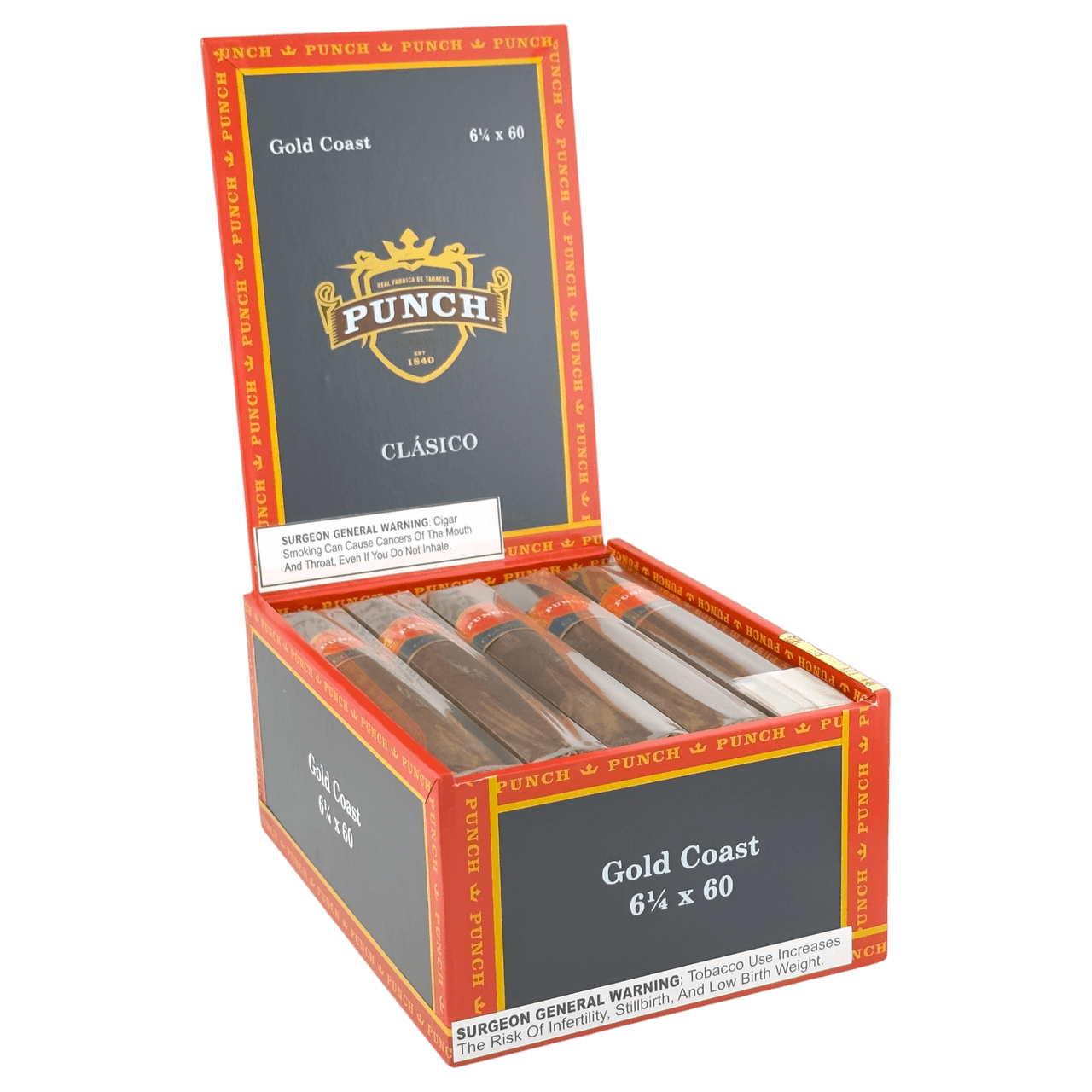 Punch Clasico Gold Coast Cigars - 6.25 x 60 (Box of 15)