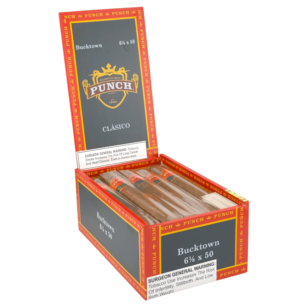 Punch Clasico Bucktown Cigars - 6.12 x 50 (Box of 15)