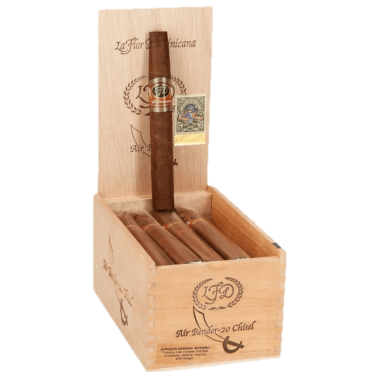 La Flor Dominicana Air Bender Chisel Cigars - 6.5 x 54 (Box of 20)
