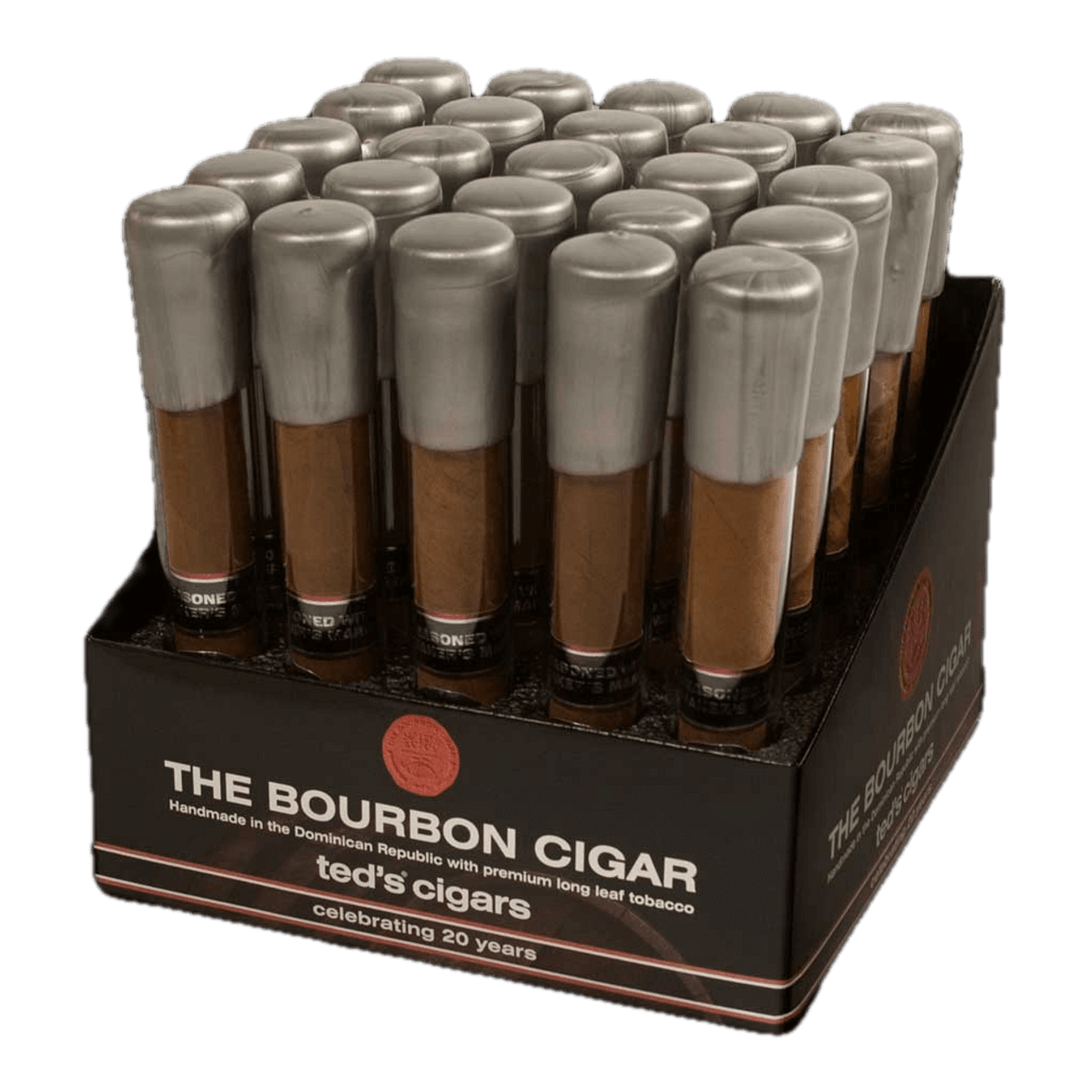 Ted's Seasoned With Makers Mark Bourbon Whisky 650 10th Anniversary Cigars - 6 x 50 (Box of 25)