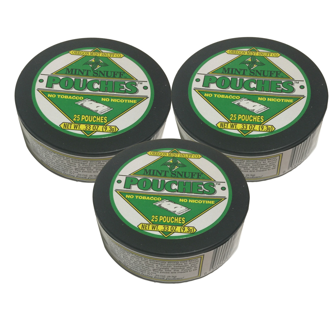 Oregon Mint Snuff - Mint Pouch 3 Cans - Non Tobacco Chew