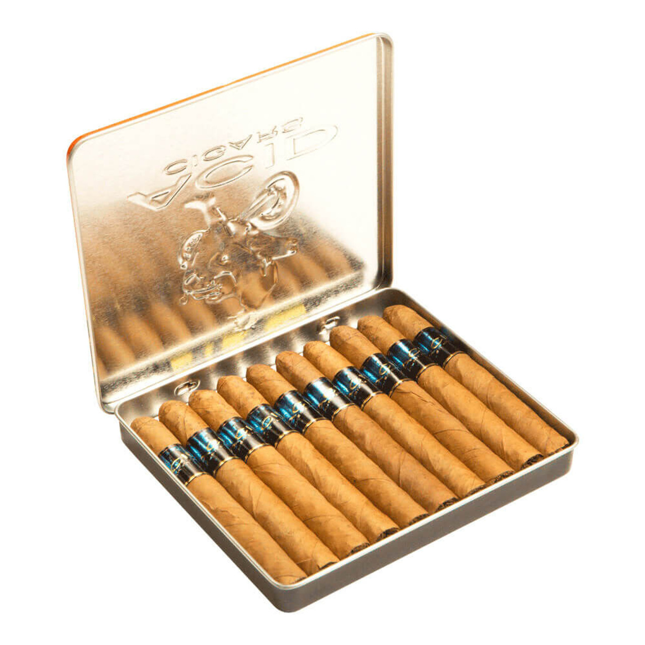 Acid Krush Blue Connecticut Cigars - 4 x 32 Single Tin Open