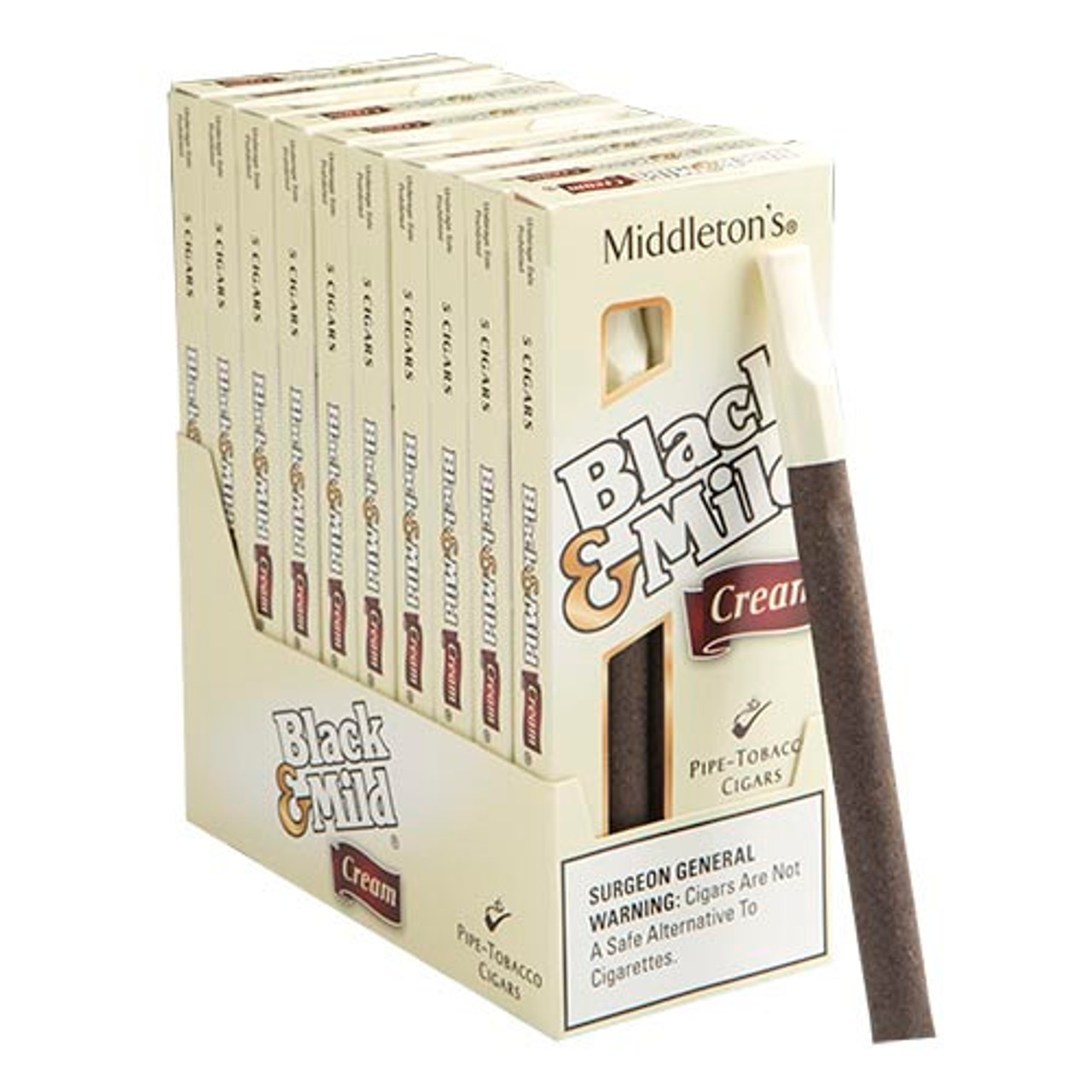 Black & Mild Cream Cigars (10 packs of 5) - Natural *Box