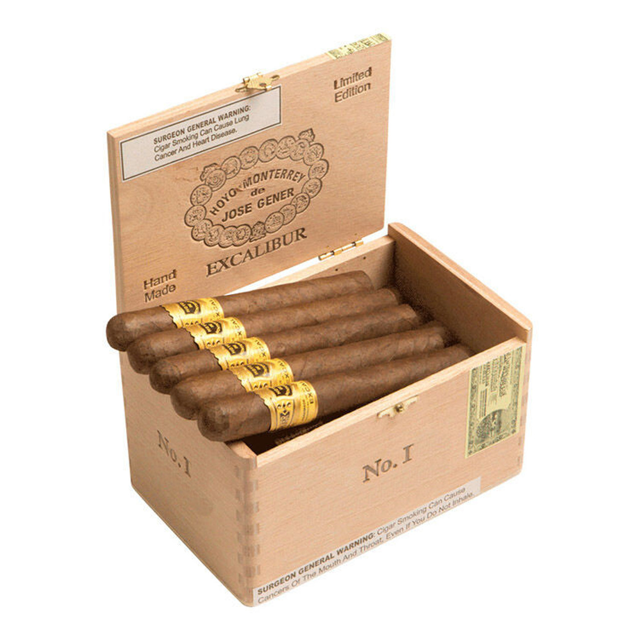 Excalibur No. I Cigars - 7.25 x 54 (Box of 20) Open