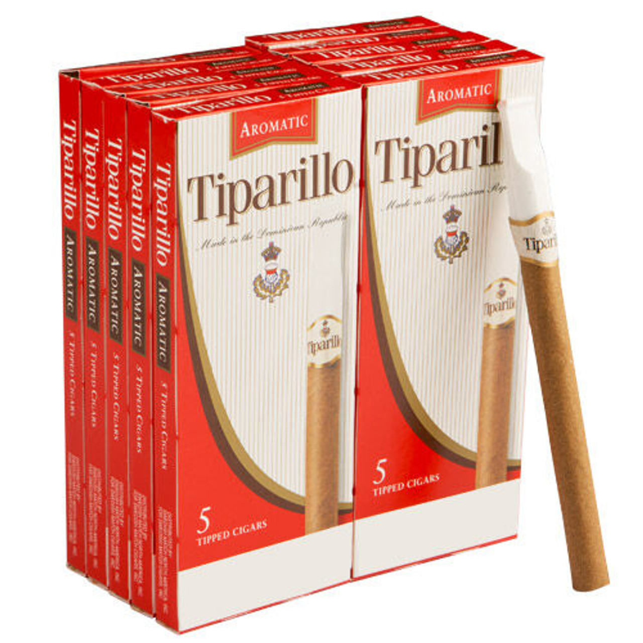 Tiparillo Aromatic Cigars - 5 x 30 (10 Packs of 5) *Box