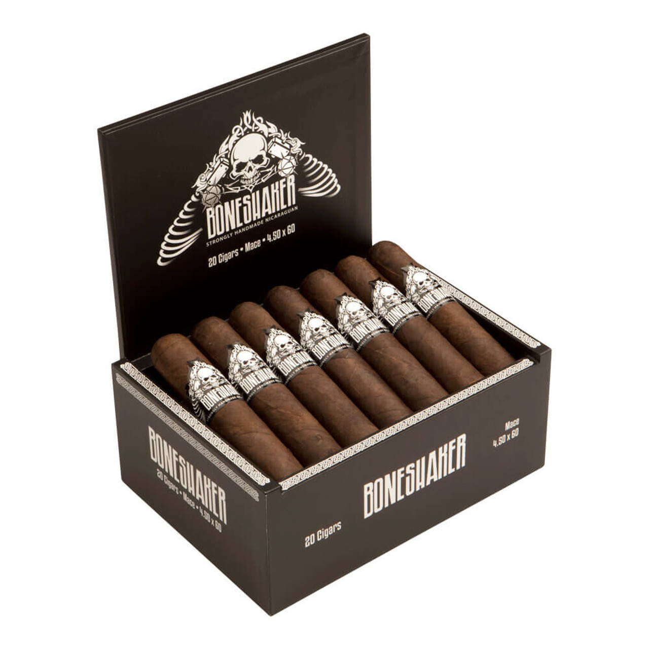 Boneshaker Mace Maduro Cigars - 4.5 x 60 (Box of 20) Open