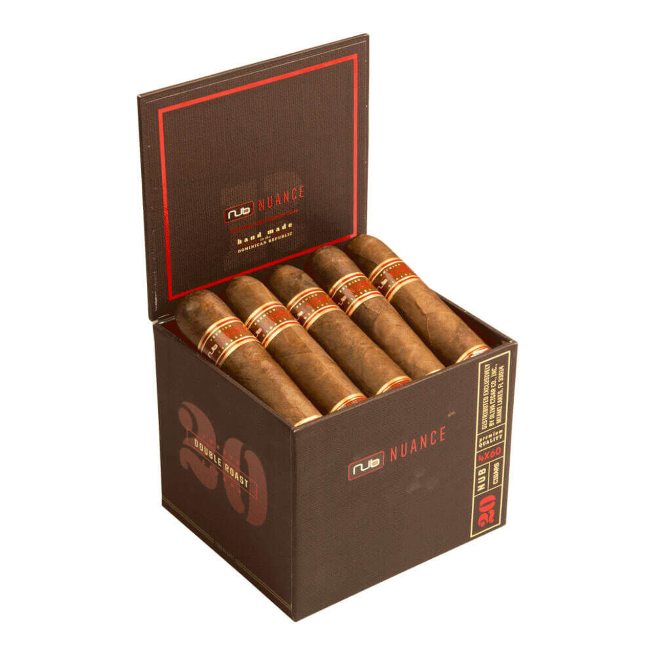 Nub Nuance Double Roast 4x60 Cigars - 4 x 60 (Box of 20) Open