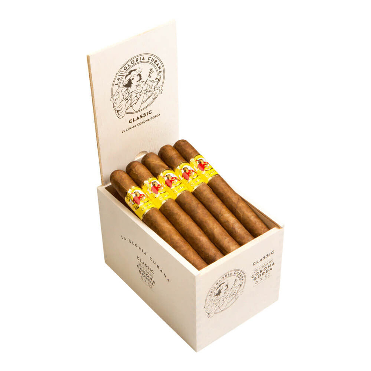 La Gloria Cubana Corona Gorda Maduro Cigars - 6 x 52 (Box of 25) Open