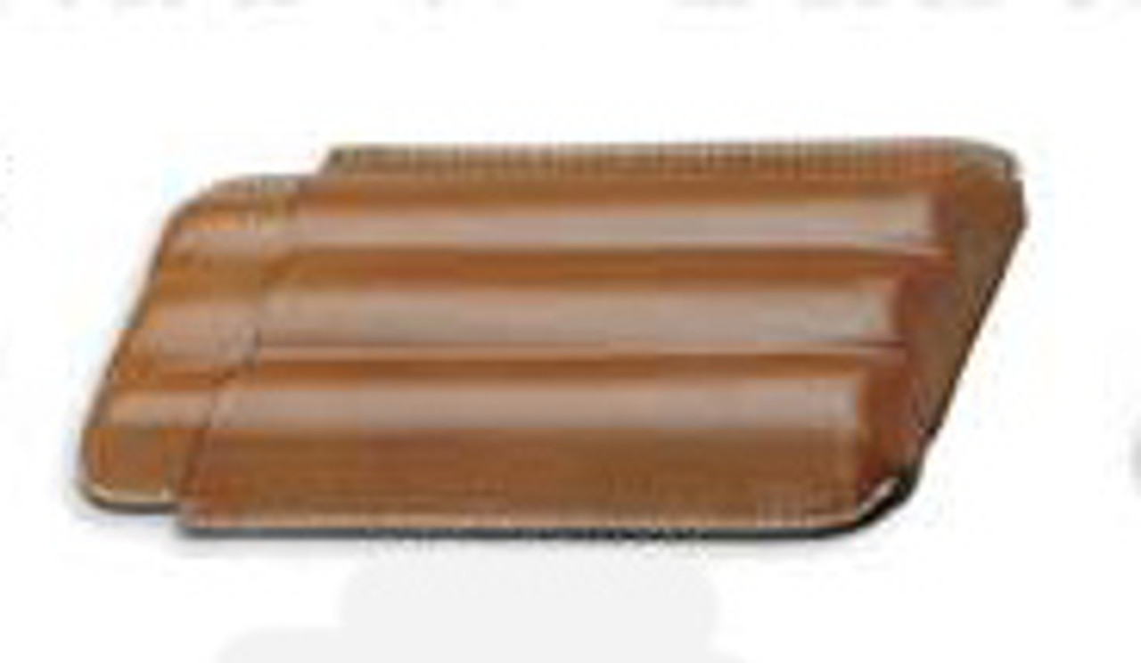 Light Brown 3-Cigar Case