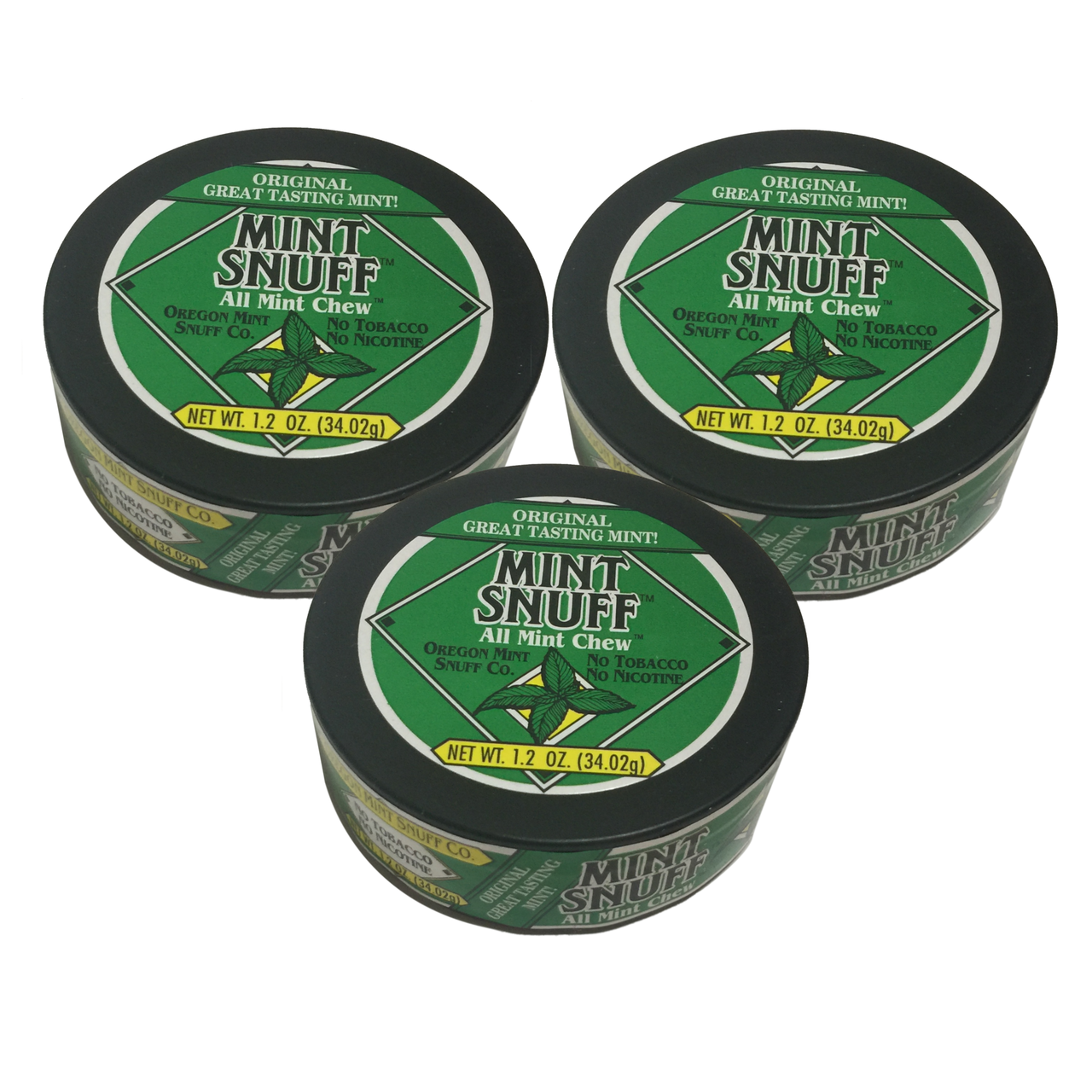 Oregon Mint Snuff - Mint 3 Cans - Non Tobacco Chew