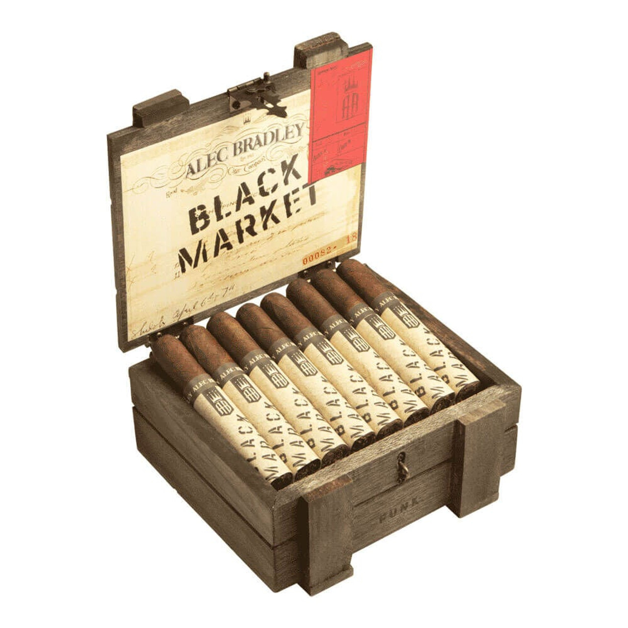 Alec Bradley Black Market Punk Cigars - 4.25 x 42 (Box of 24) Open