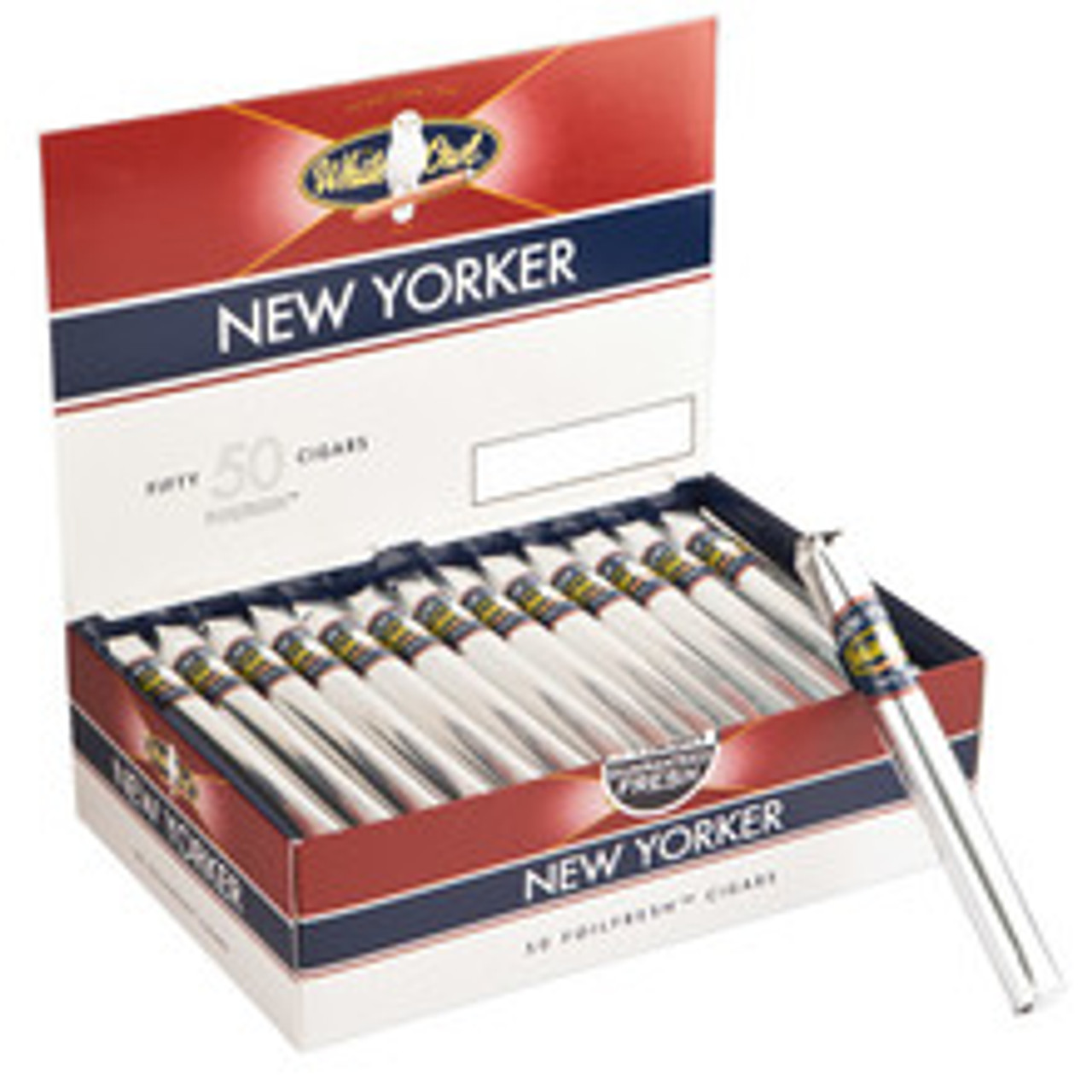 White Owl New Yorker Cigars - 5.5 x 42 (Box of 50) Open