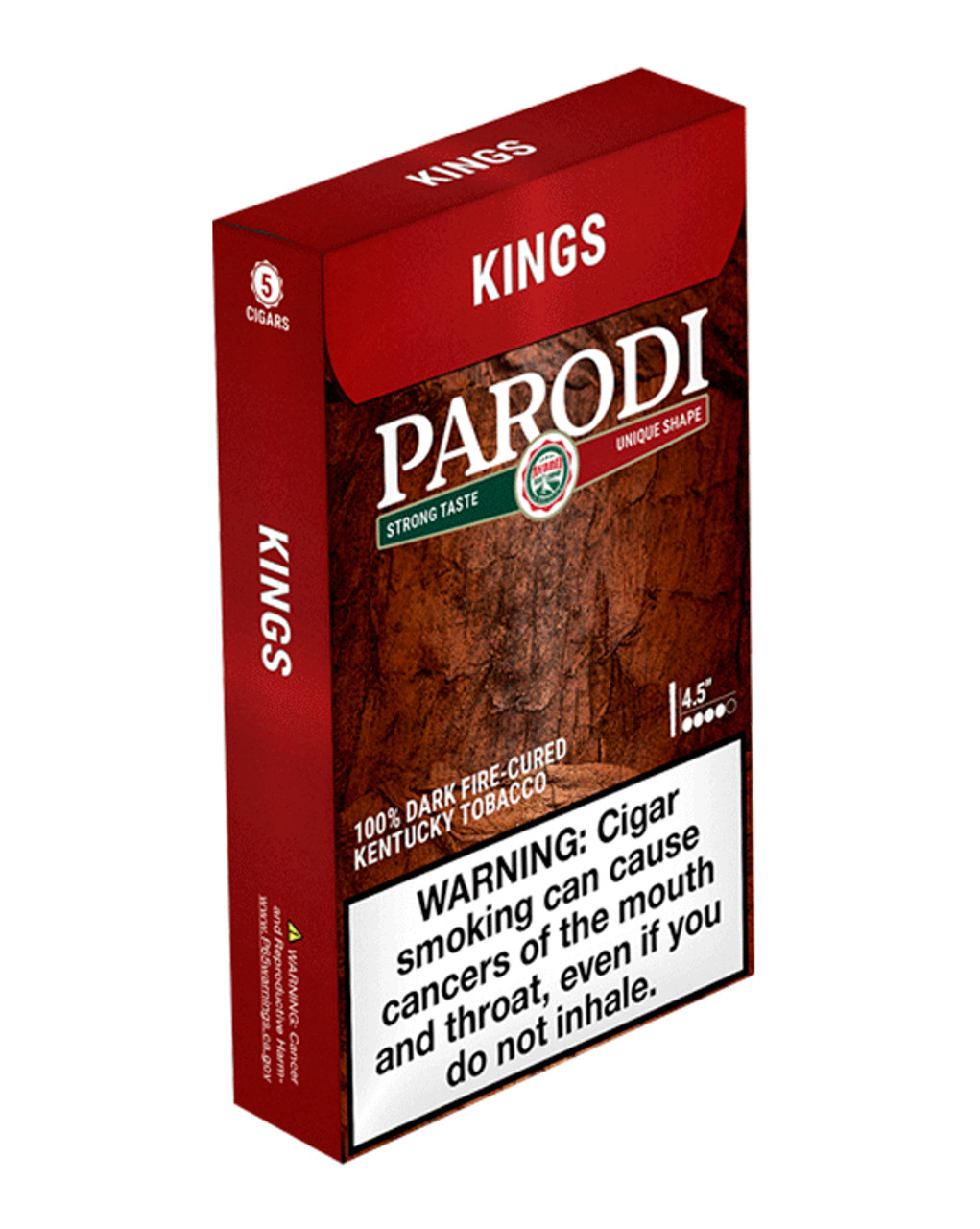 Parodi Kings Cigars (10 Packs of 5) - Natural