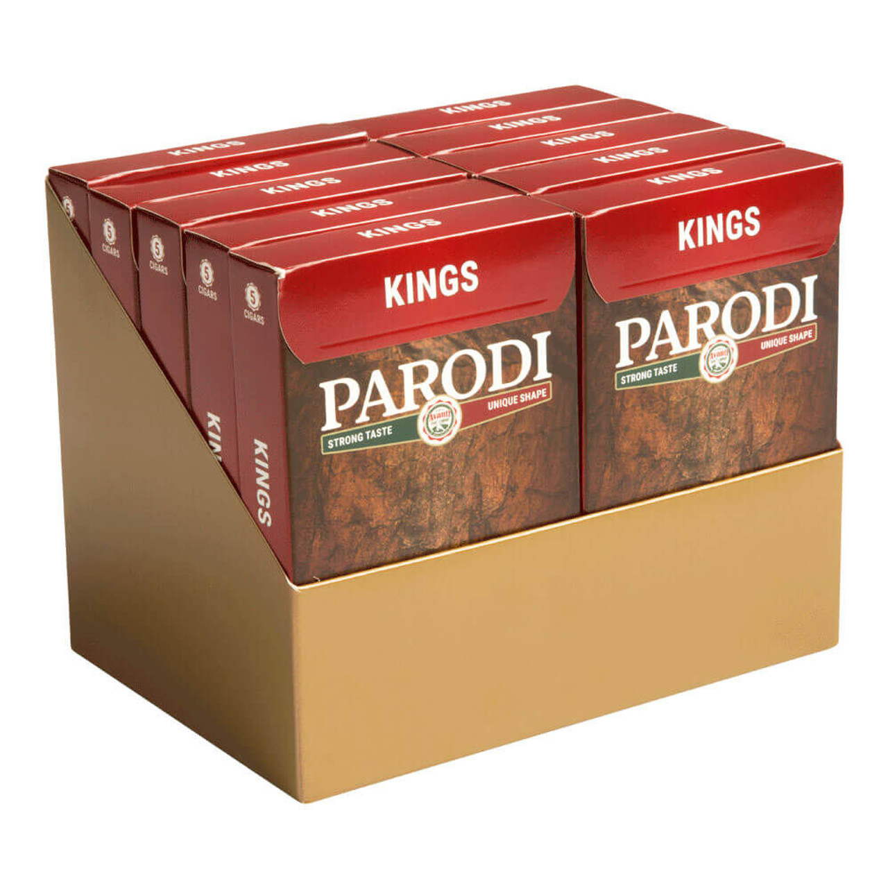 Parodi Kings Cigars (10 Packs of 5) - Natural *Box