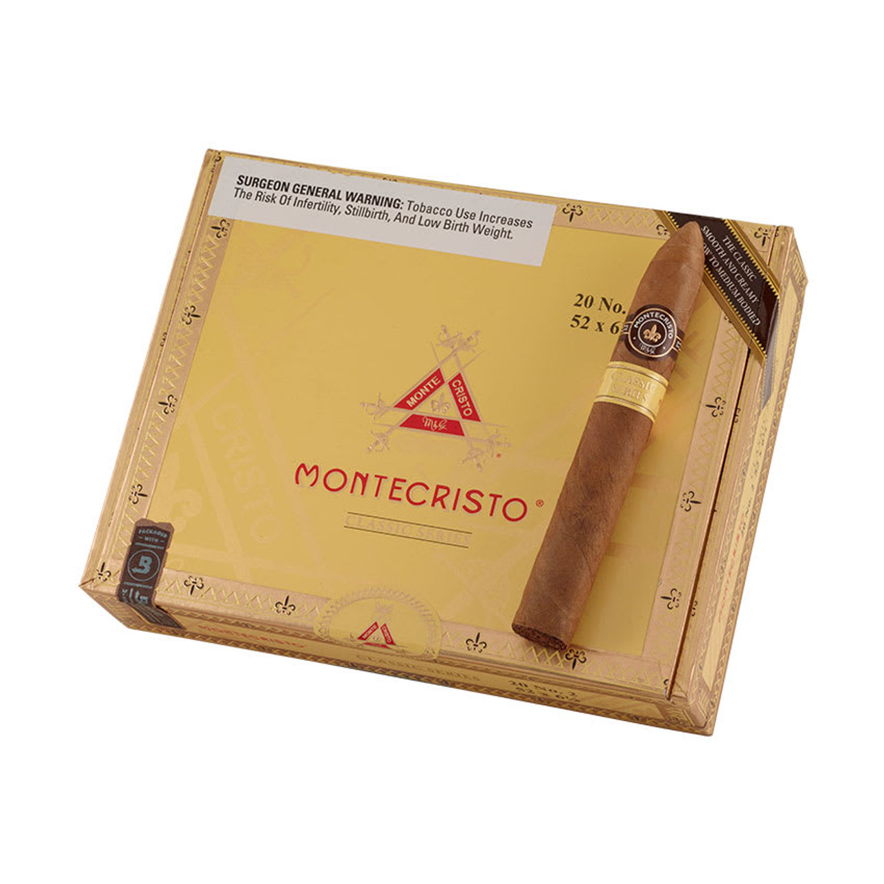 Montecristo Classic No. 2 Cigars - 6.12 x 52 (Box of 20) *Box