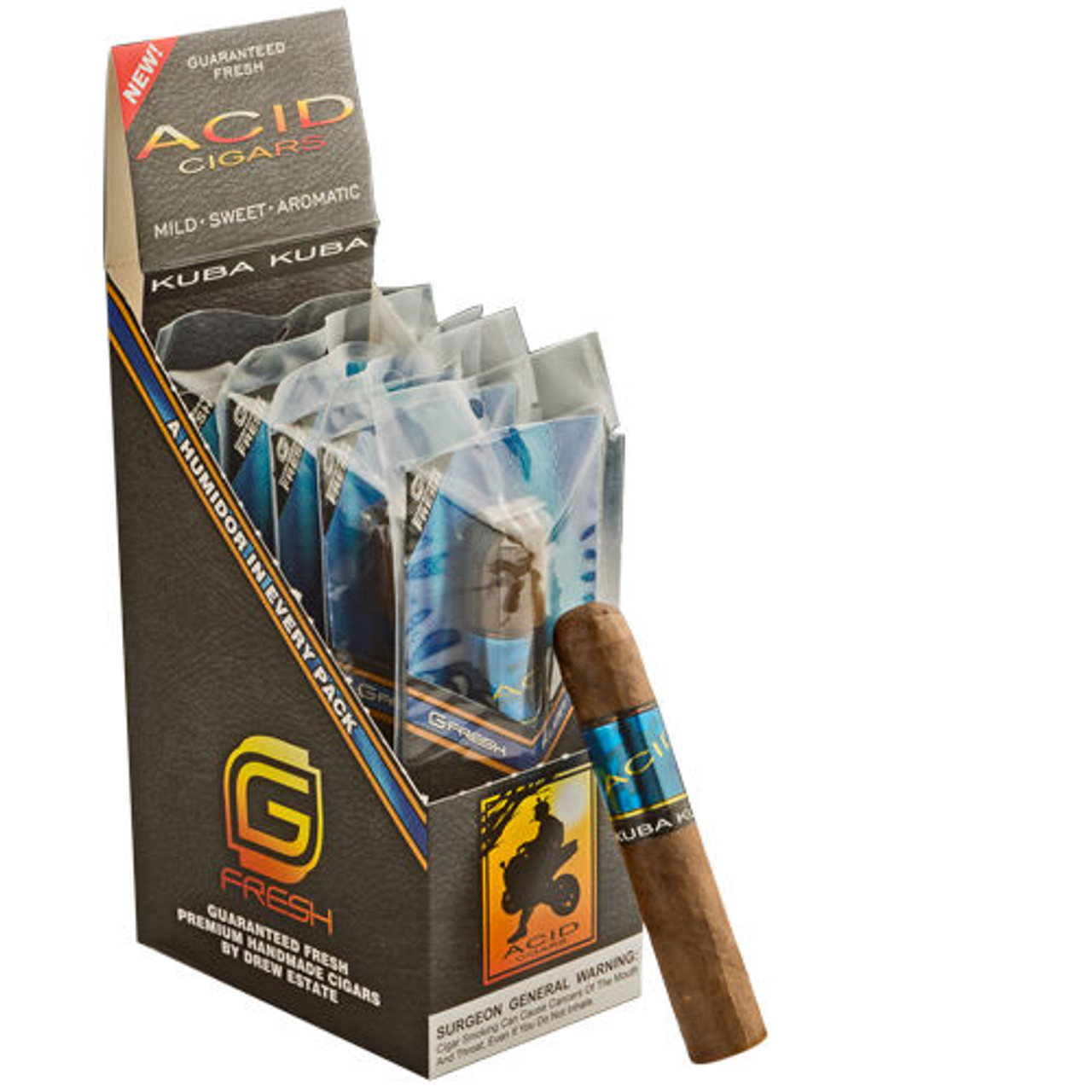 Acid G-Fresh Kuba Kuba Cigars - 5 x 54 (Pack of 5) Open