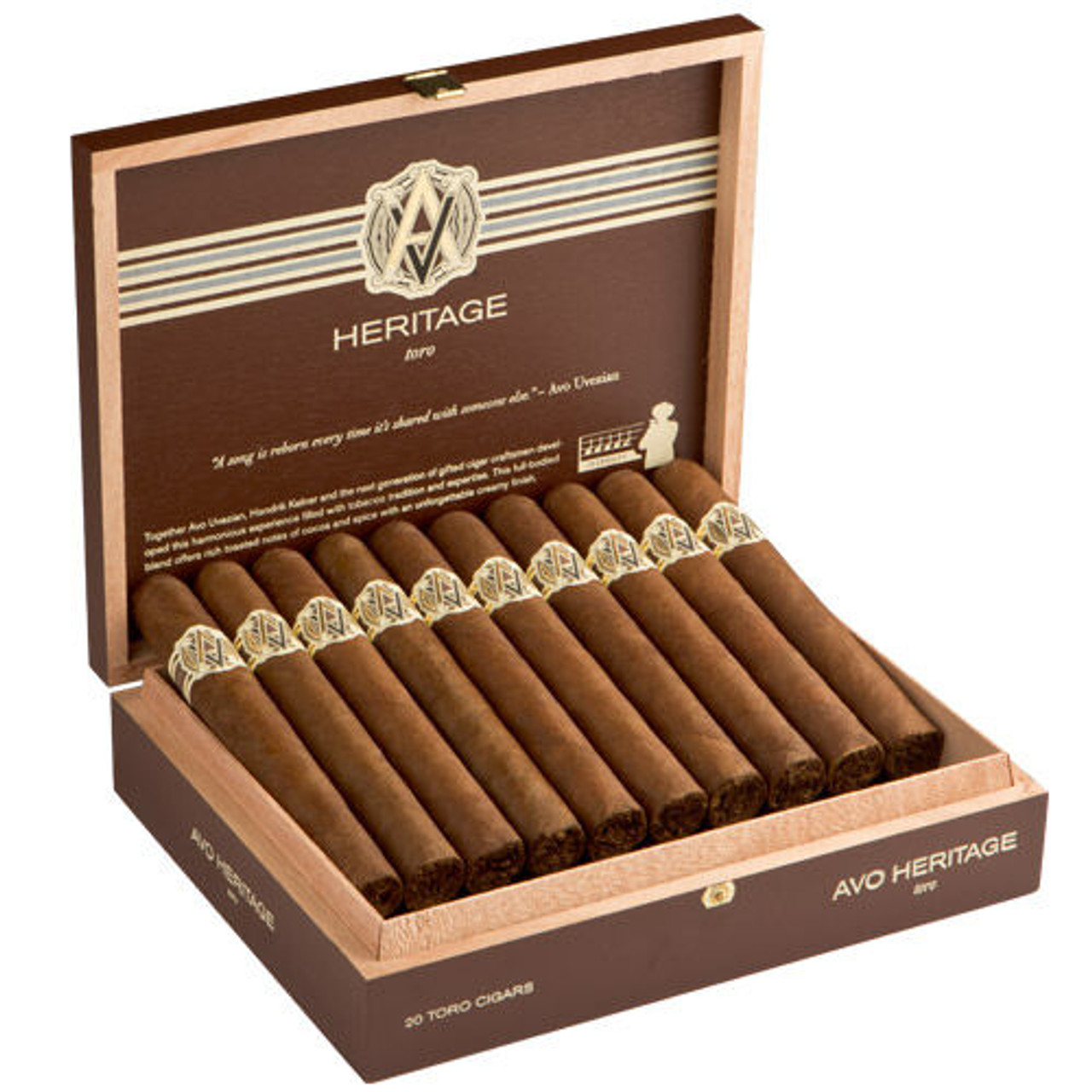 AVO Heritage Special Toro Cigars - 6 x 60 (Box of 20) Open