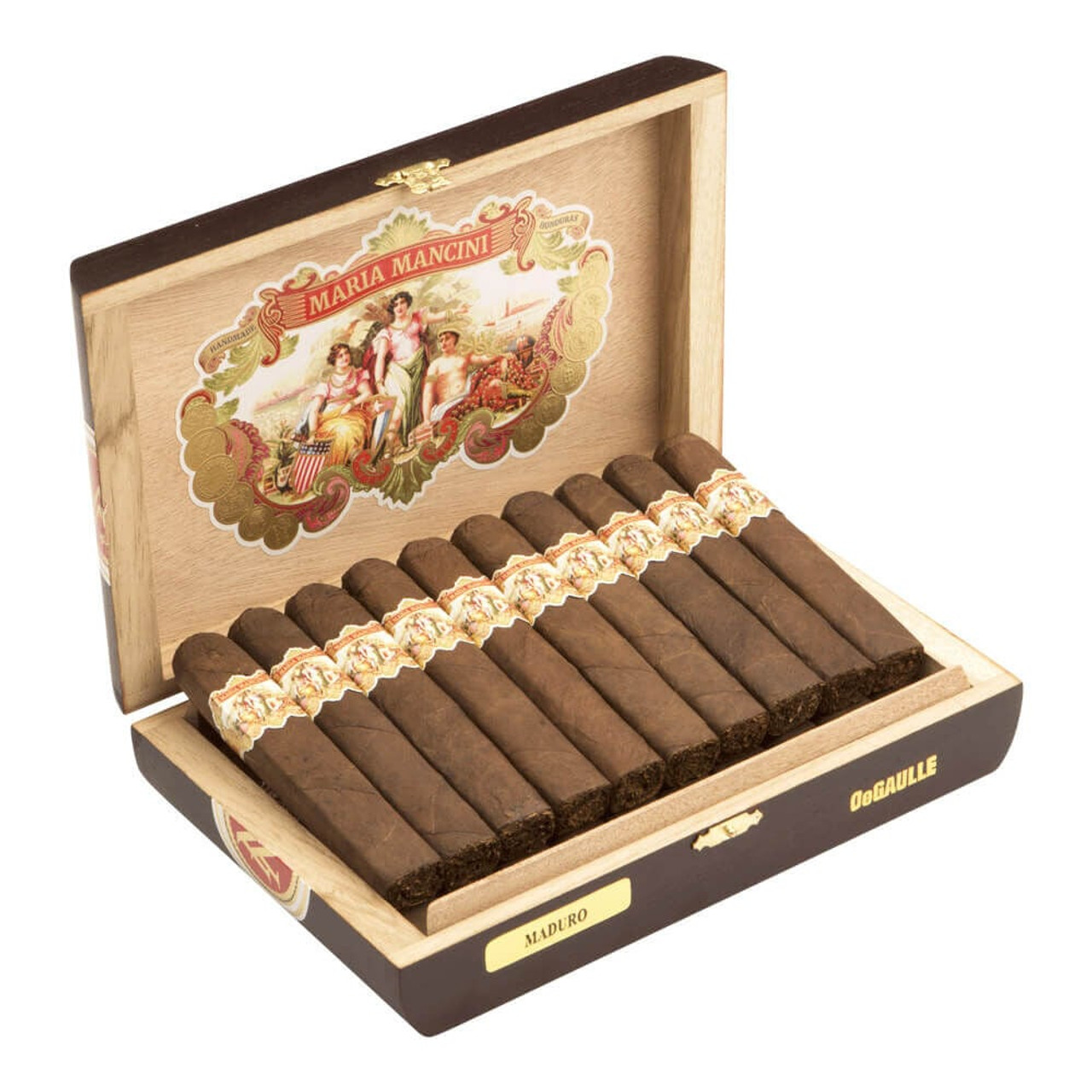 Maria Mancini De Gaulle Maduro Cigars - 4.75 x 52 (Box of 20) Open