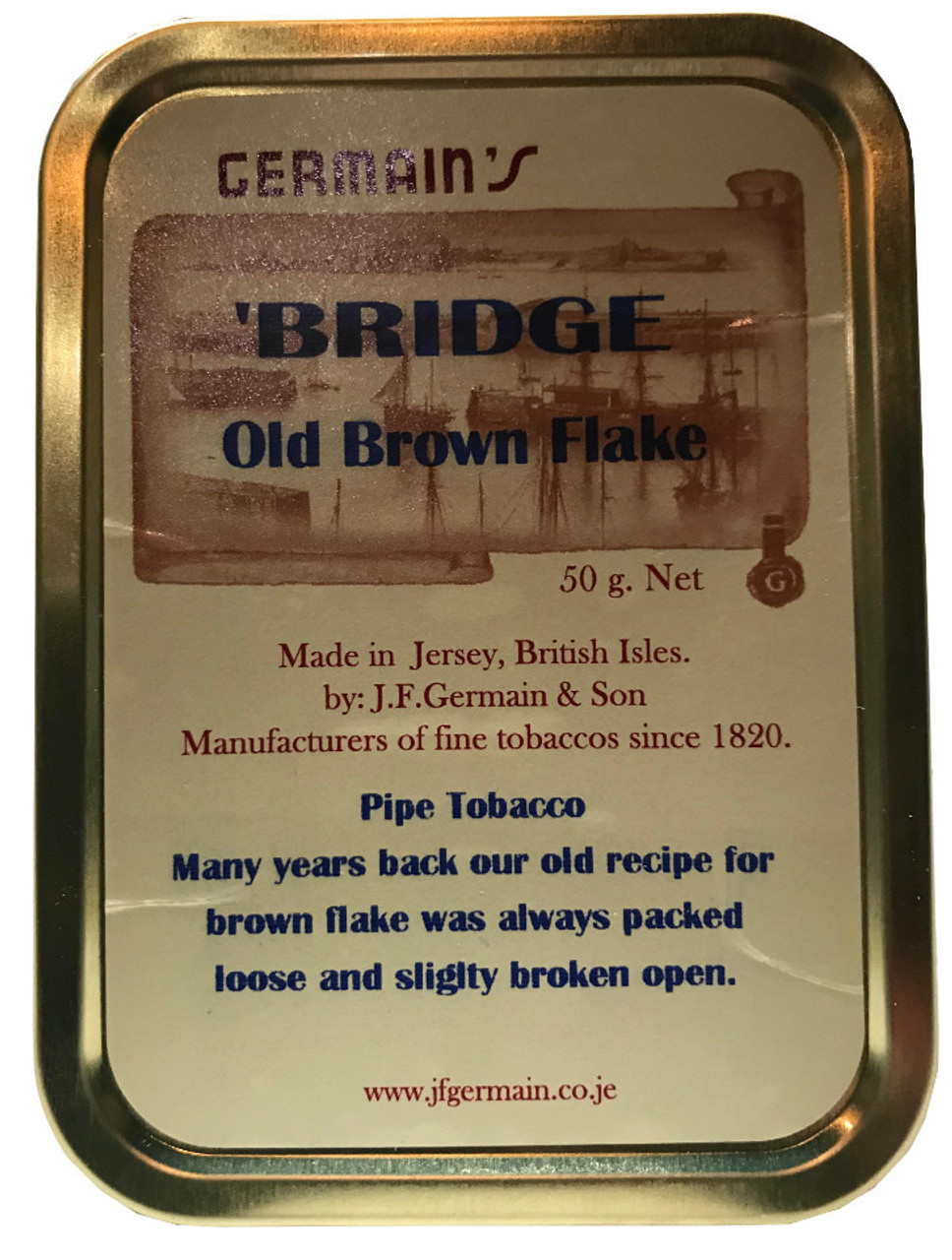 Germain's Bridge Old Brown Flake Pipe Tobacco | 1.75 OZ TIN