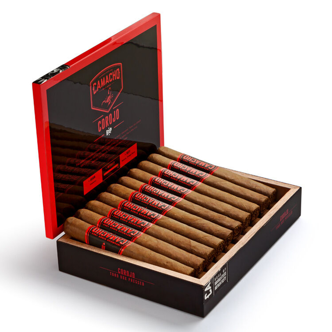 Camacho BXP Corojo Toro Cigars - 6 x 50 (Box of 20) Open