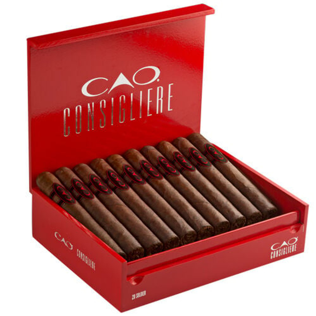 CAO Consigliere Soldier Cigars - 6 x 54 (Box of 20) Open
