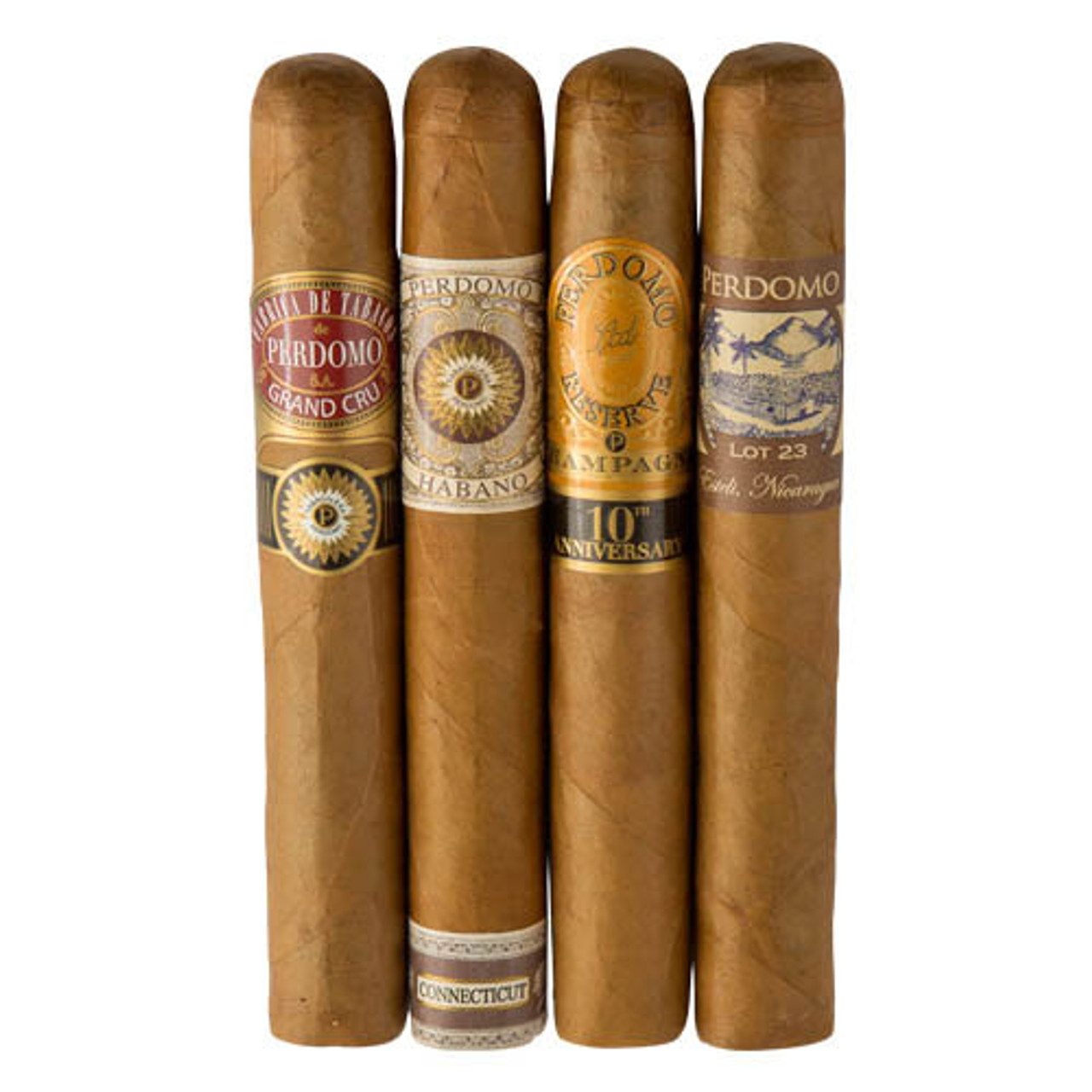 Cigar Samplers Perdomo 4-Pack Humidified Connecticut Sampler (Pack of 4) *Box