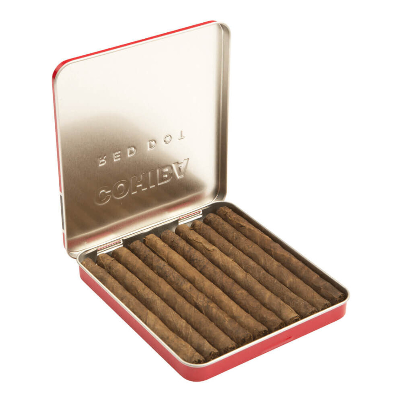 Cohiba Red Dot Miniature Cigars - 3.88 x 24 (10 Tins of 10 (100 total)) Open