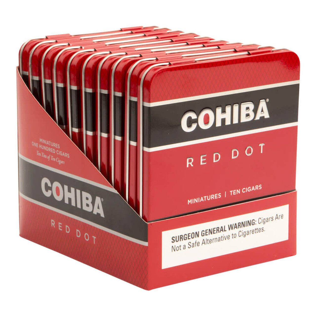 Cohiba Red Dot Miniature Cigars - 3.88 x 24 (10 Tins of 10 (100 total)) *Box