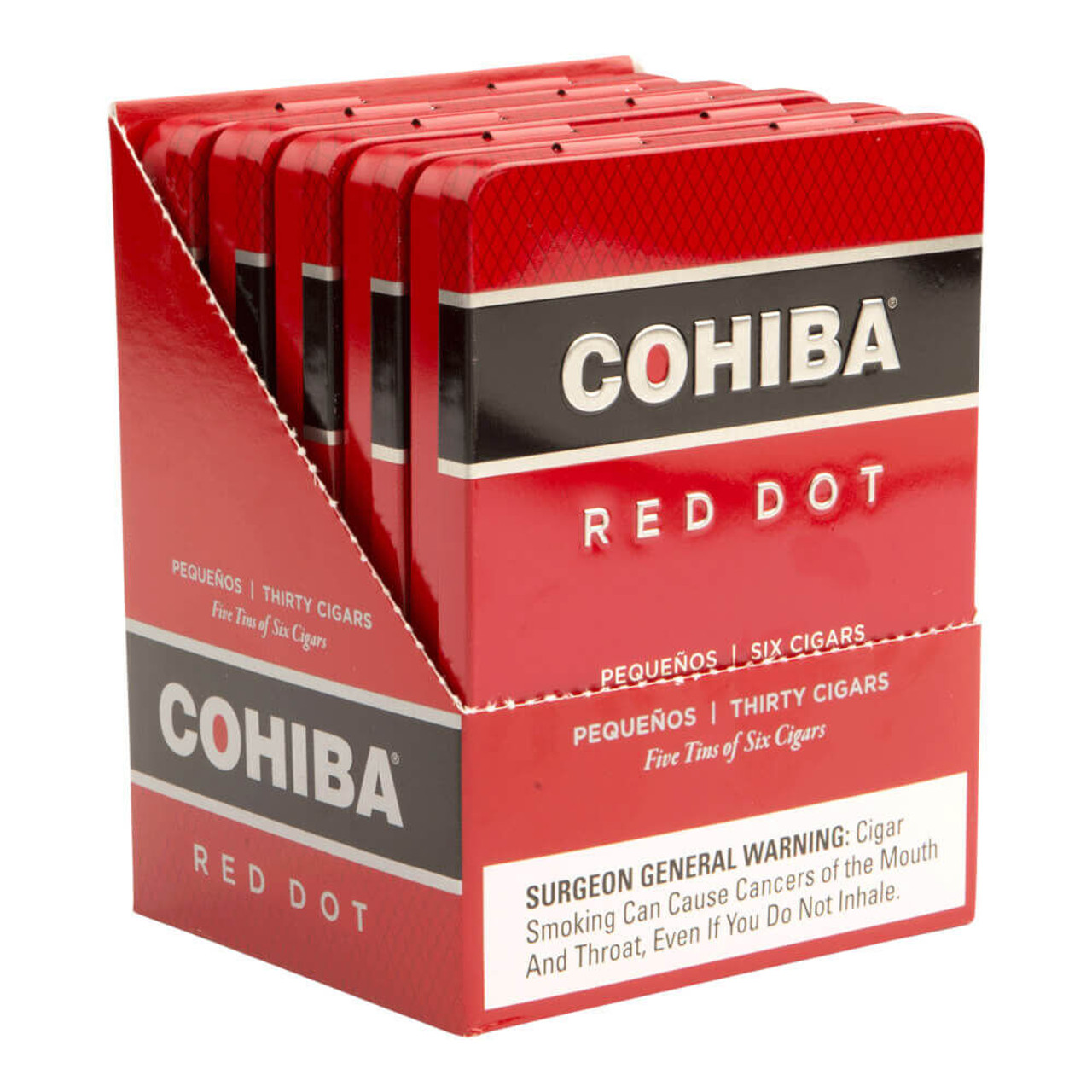 Cohiba Red Dot Pequenos Cigars - 4.19 x 34 (5 Tins of 6 (30 total)) *Box