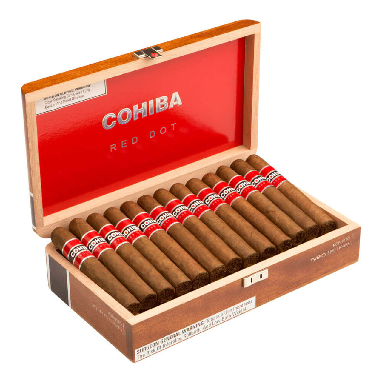 Cohiba Red Dot Robusto Cigars - 5 x 49 (Box of 25) Open