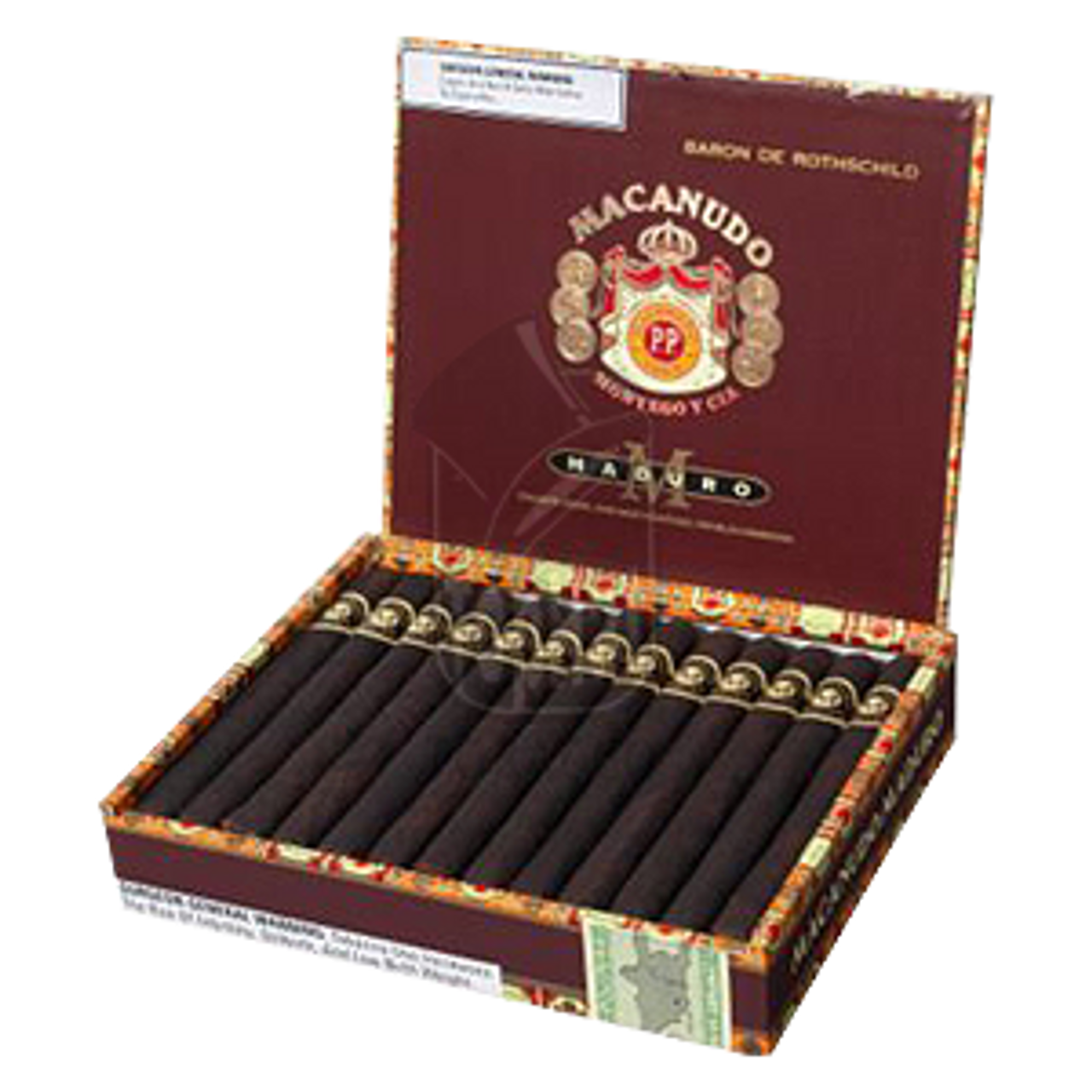 Macanudo Maduro Baron De Rothschild Cigars - 6.5 x 42 (Box of 25) Open