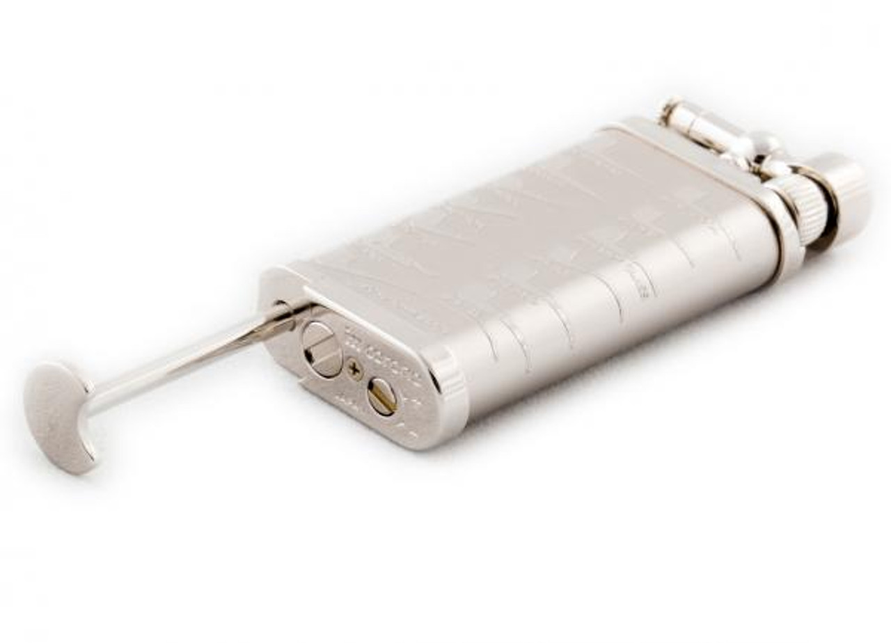 IM Corona Old Boy Rhodium Pipe Shape Pipe Lighter
