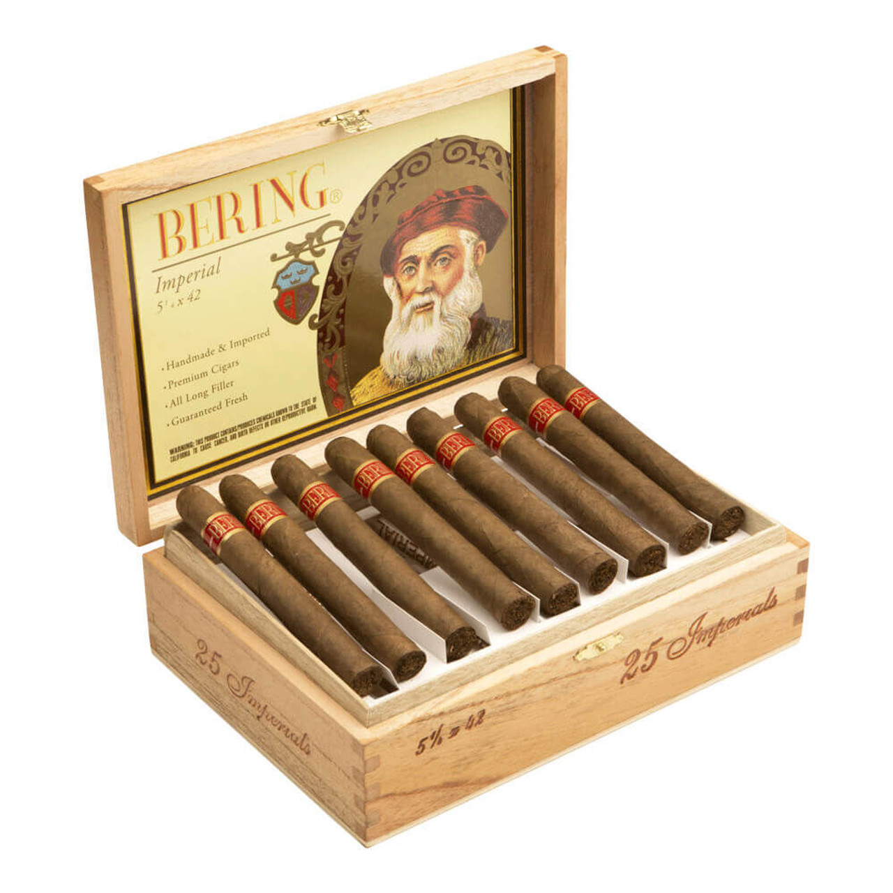 Bering It's A Boy Cigars - 5.25 x 44 (Box of 25 Aluminum Tubes) Open