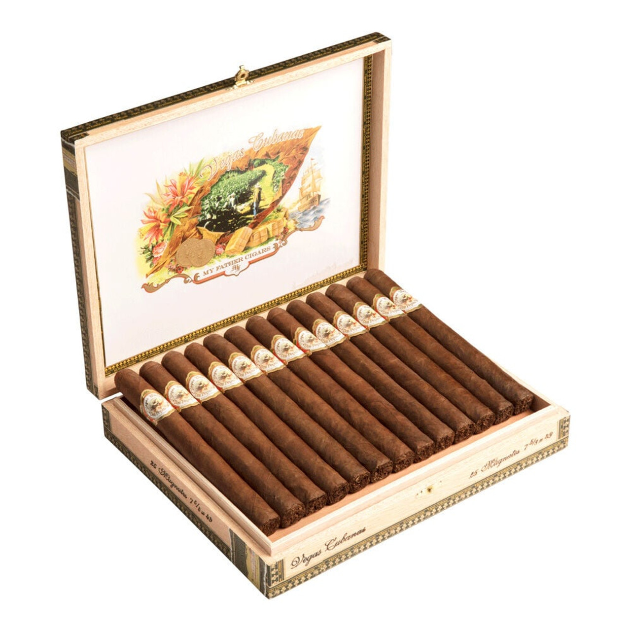 My Father Vegas Cubanas Delicias Cigars - 7 x 50 (Box of 25) Open