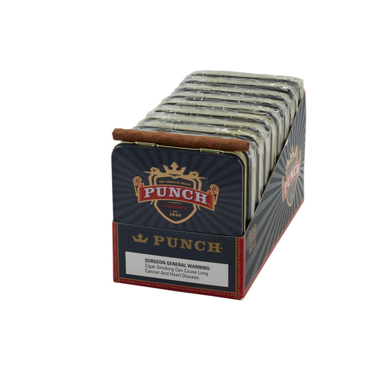Punch Cigarillo Tins Cigars - 4 x 24 (10 Tins of 20 (200 total)) *Box